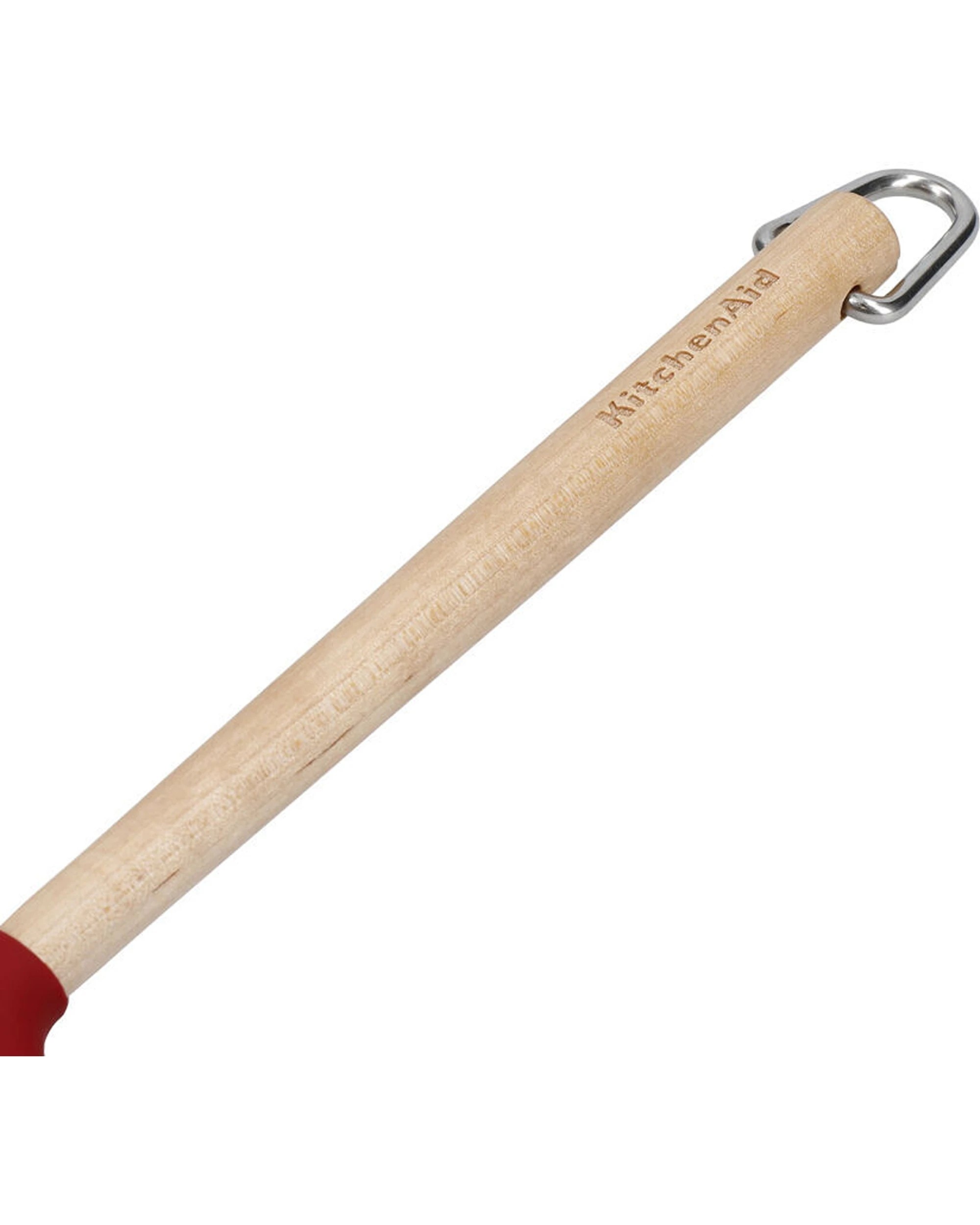 4 KitchenAid Birchwood Handle Scraper Spatula 4PK Silicone Head Kitchen Utensil - Red, 4 of 6