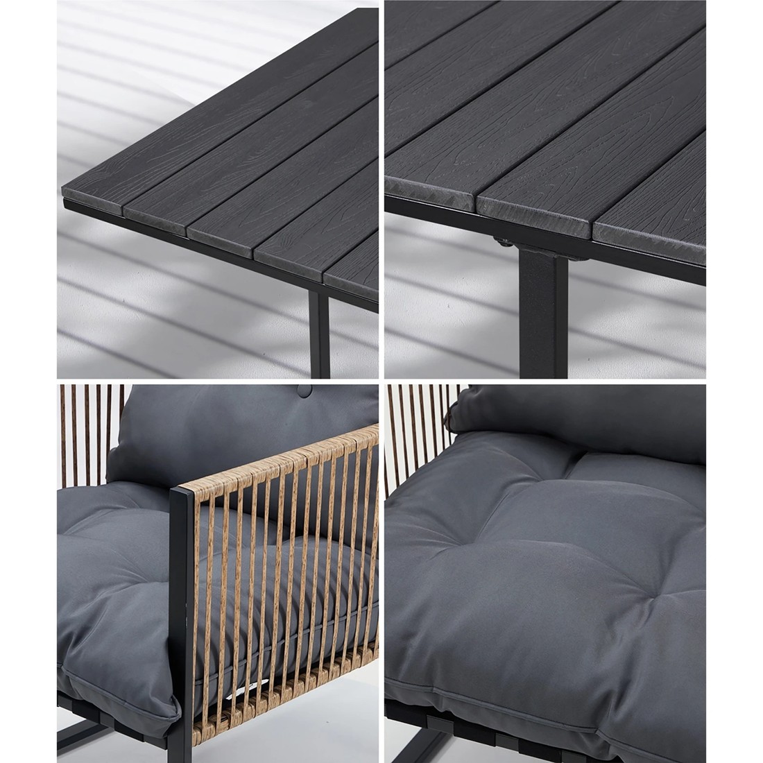 6 Livsip Outdoor Dining Set Patio Furniture Garden 4 Seater
 - Multi, 6 of 10