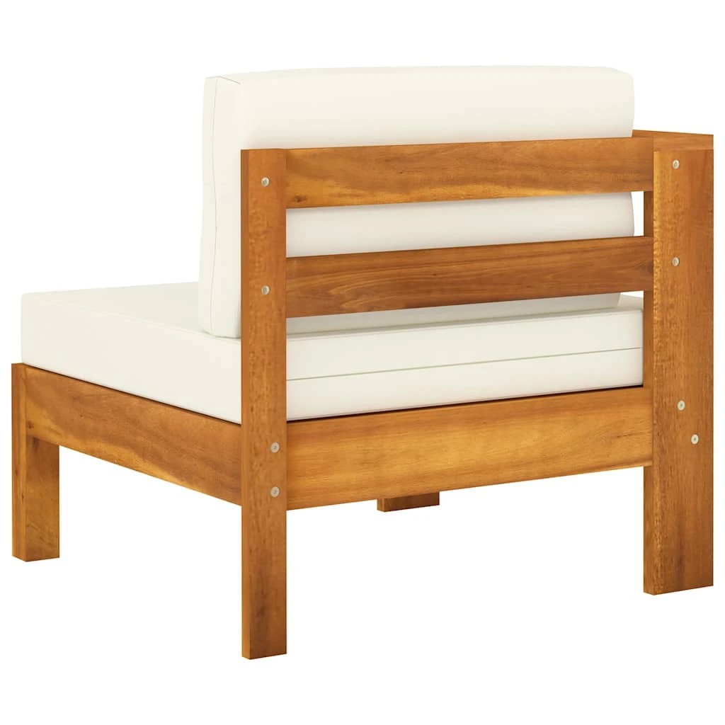 4 Vidaxl Garden Sofa Wooden Garden Sofa, Wooden Garden Sofas - White, 4 of 8