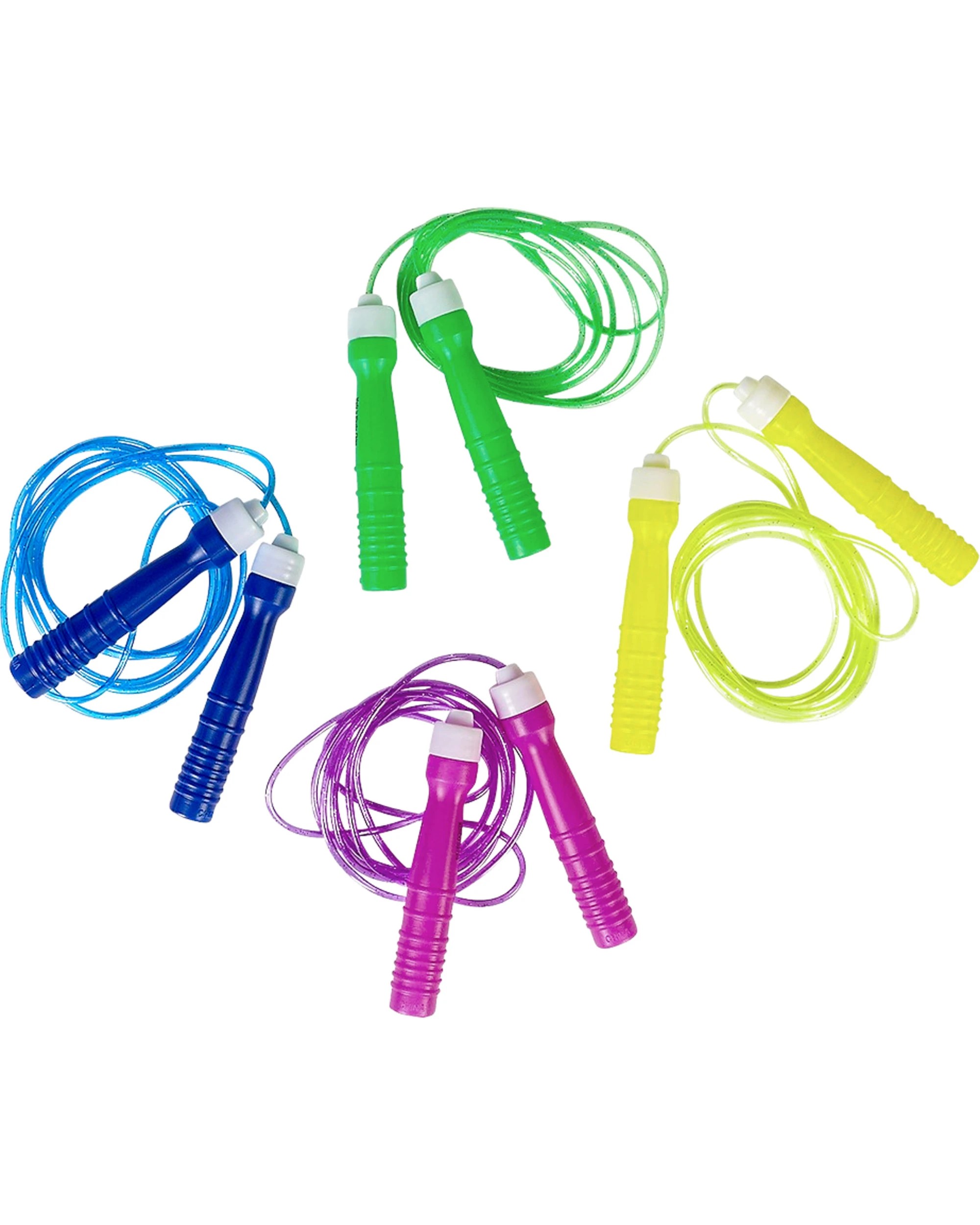 1 Partyrama Neon Glitter Skipping Ropes Pack of 12, 1 of 3