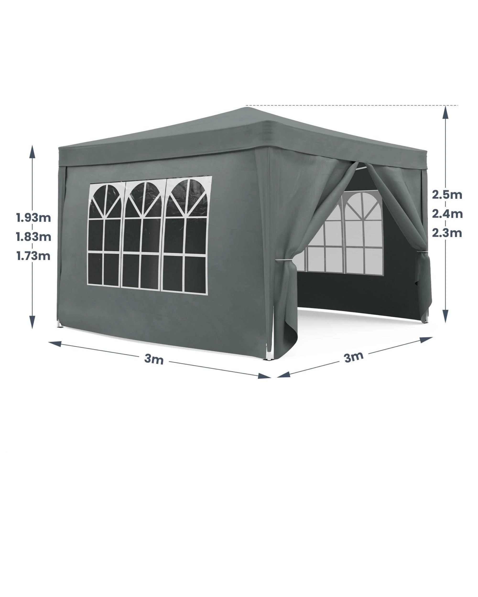 5 Advwin 3x3m Portable Pop Up Canopy with 4 Sidewalls, 5 of 8