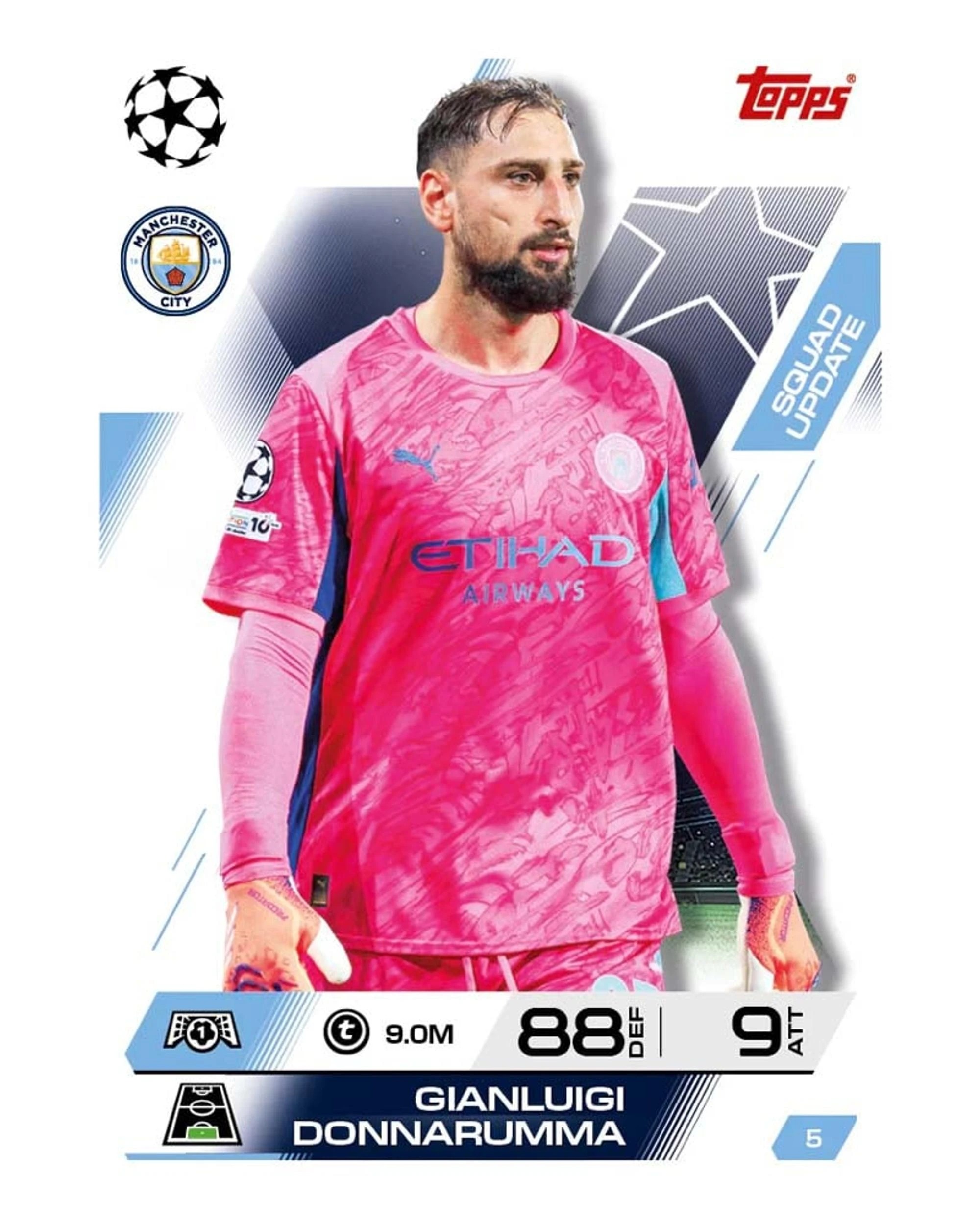 10 Topps Match Attax Extra UEFA Club Competitions 2025/2026 Edition Trading Cards Booster Pack, 10 of 10