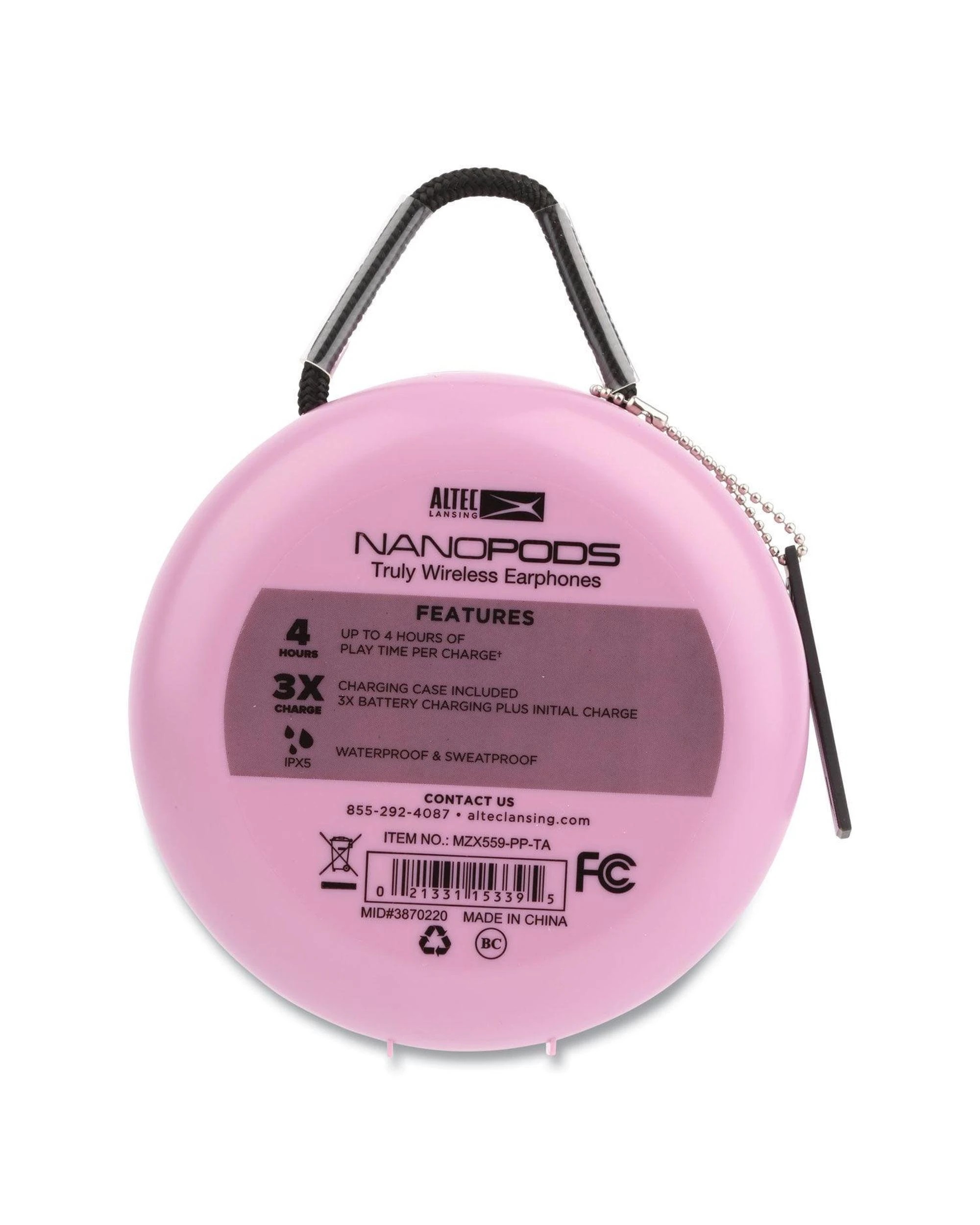 4 Altec Lansing True Wireless Nanopods 2.0 w Charging Case Purpley Pink, 4 of 5