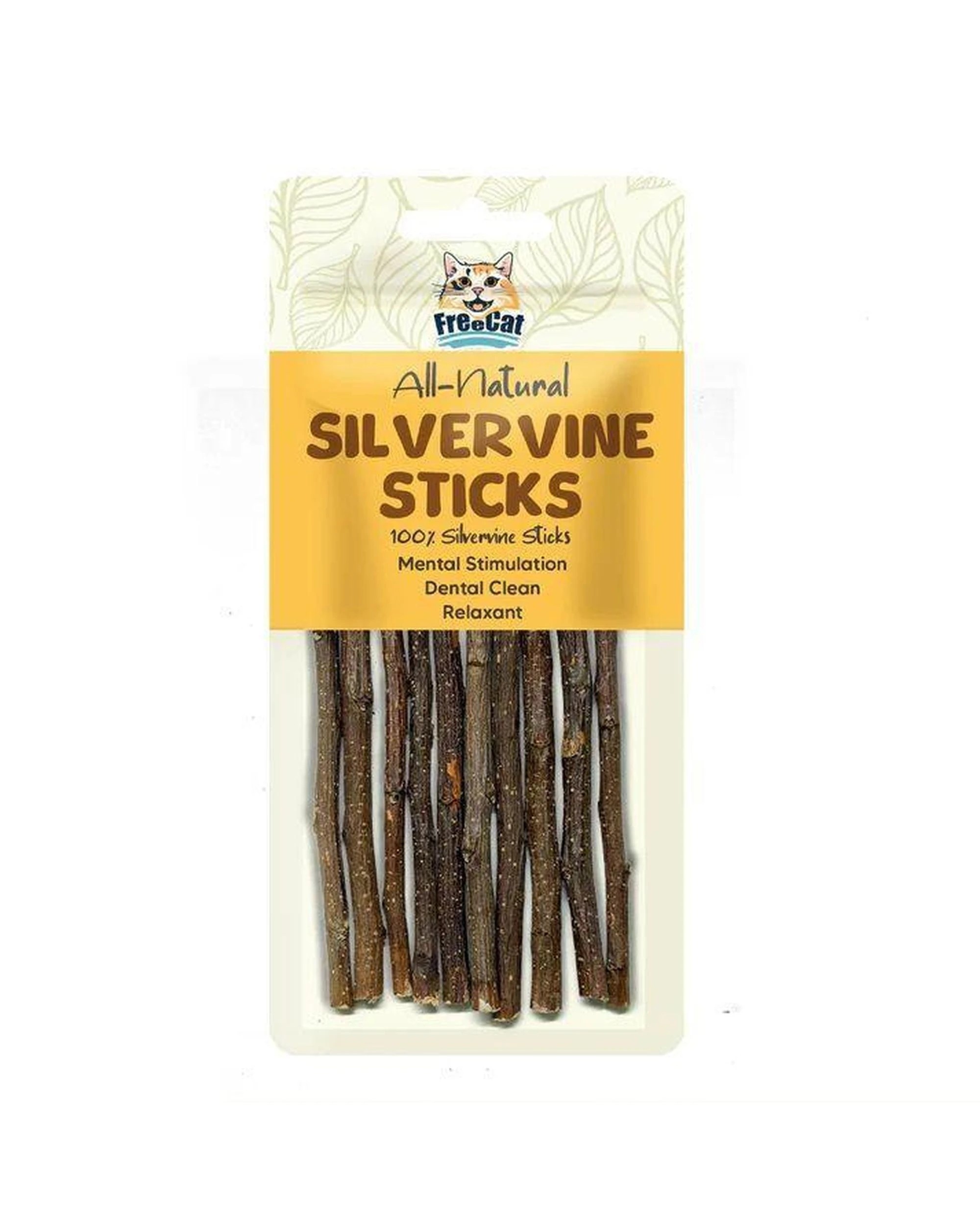 1 Freecat All-Natural Silvervine Sticks Dental Cat Treats 10 Pieces, 1 of 1