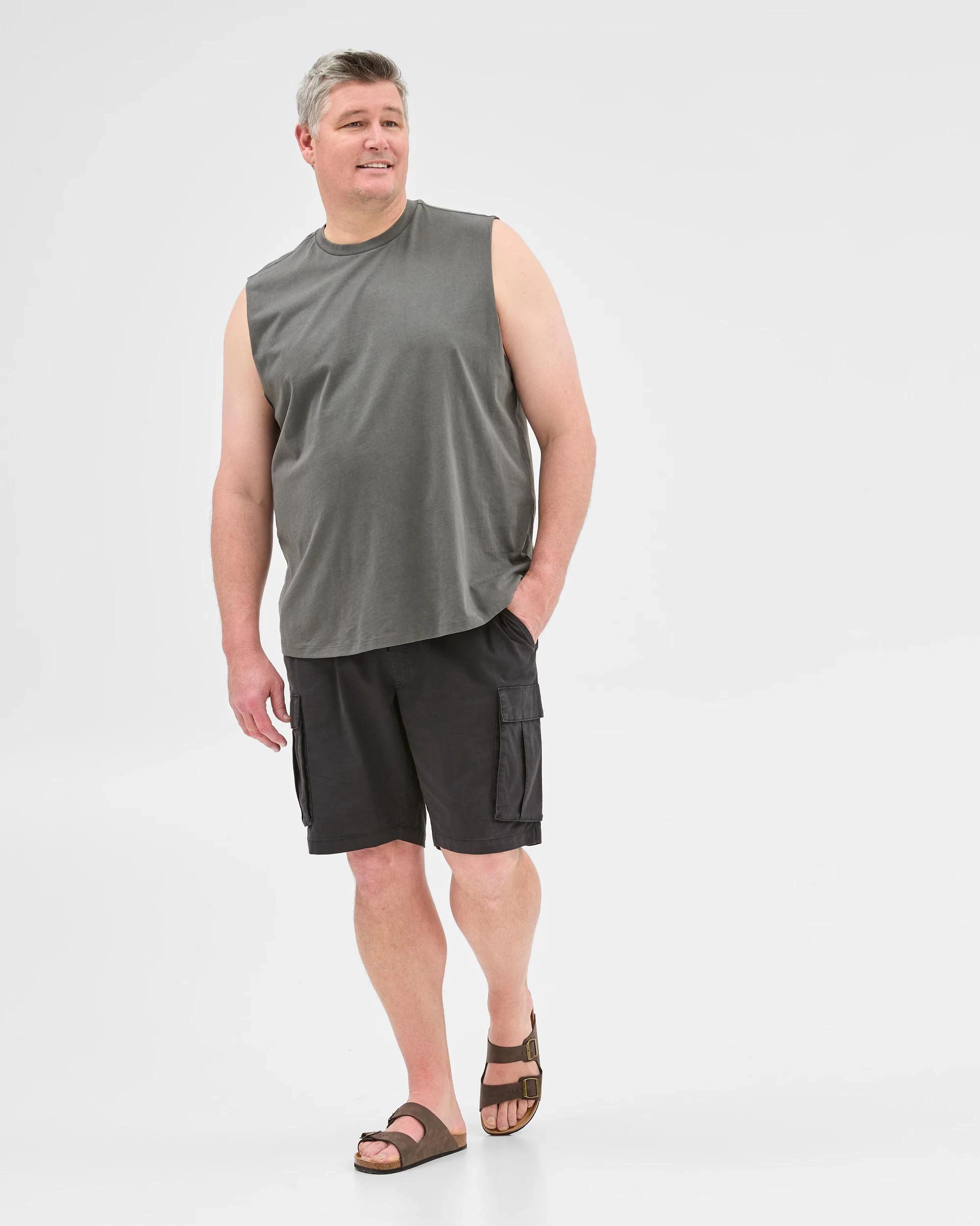 6 Target Plus Size Australian Cotton Plain Tank Top BLACK, 6 of 6