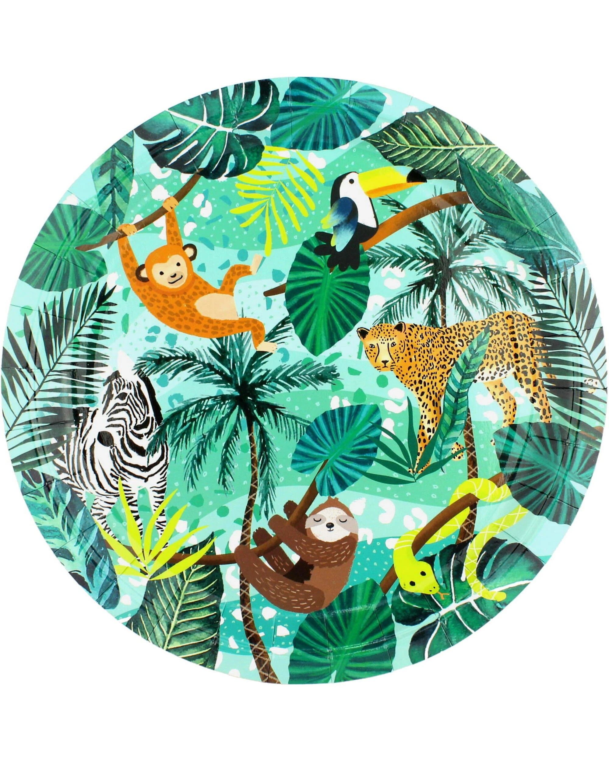 1 Artwrap Wild Jungle Large Paper Plates Pack of 8, 1 of 1