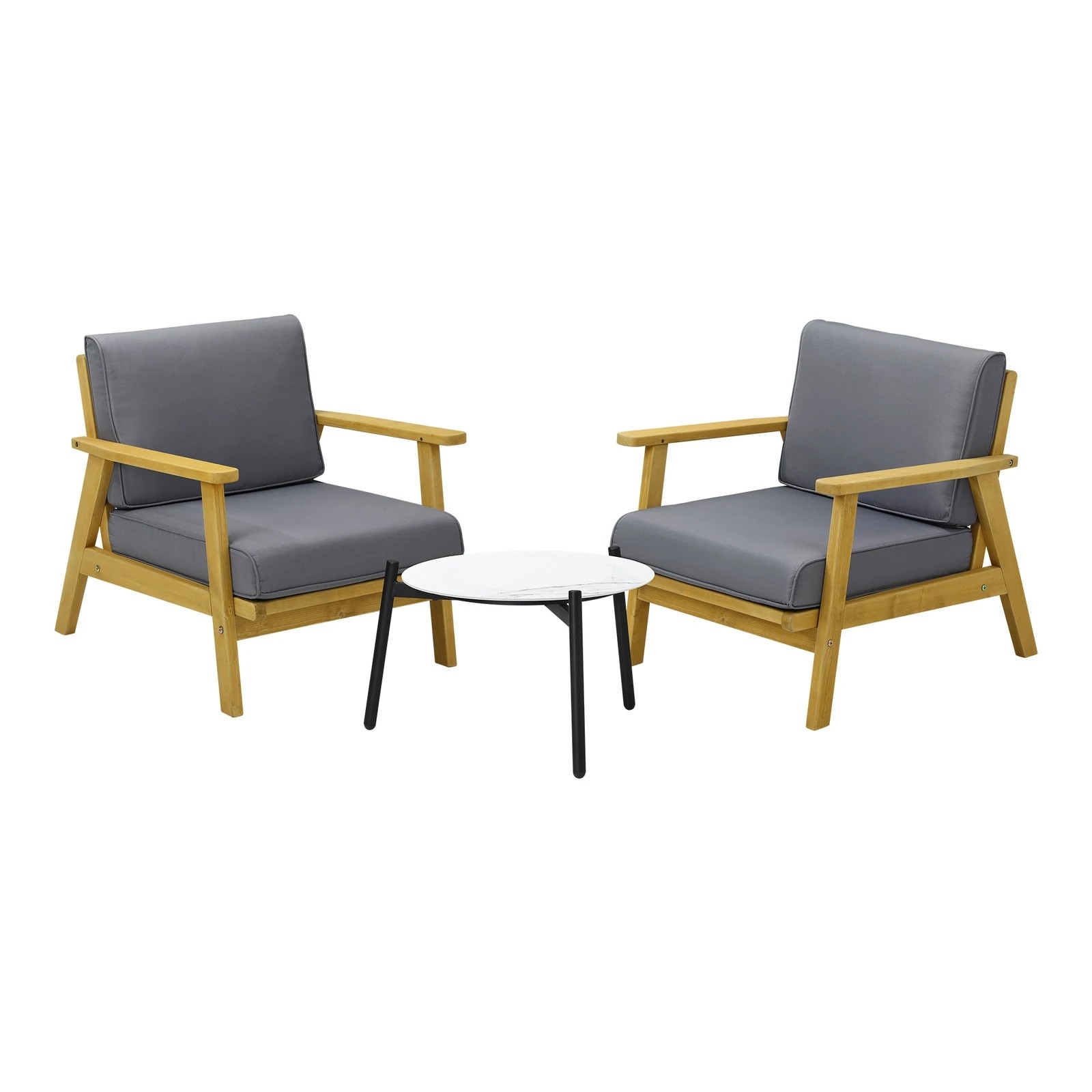 7 Livsip 3pcs Outdoor Lounge Set Patio Furniture Sets 50cm Coffee Side Table
 - Multi, 7 of 10