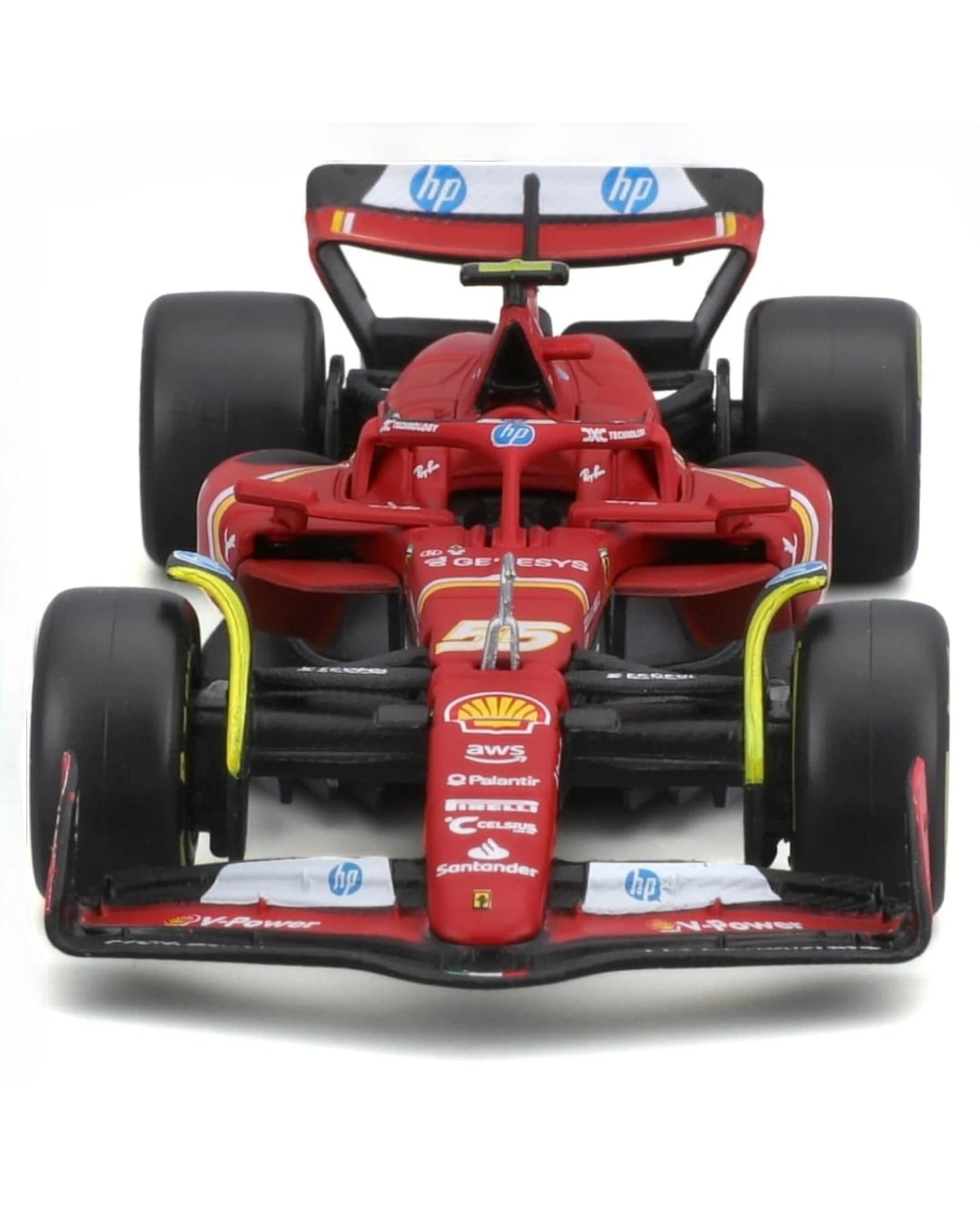4 Bburago Formula Racing 2024 F-1 Ferrari SF-24 #16 Leclerc and #55 Sainz 1:43 Scale Diecast Vehicle 2 Piece Gift Pack, 4 of 7