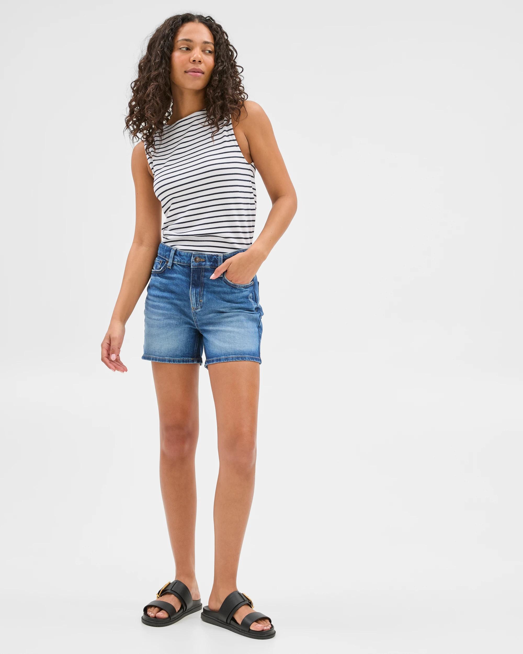 2 Target Denim Classic Denim Shorts MEDITERRANEAN BLUE, 2 of 6