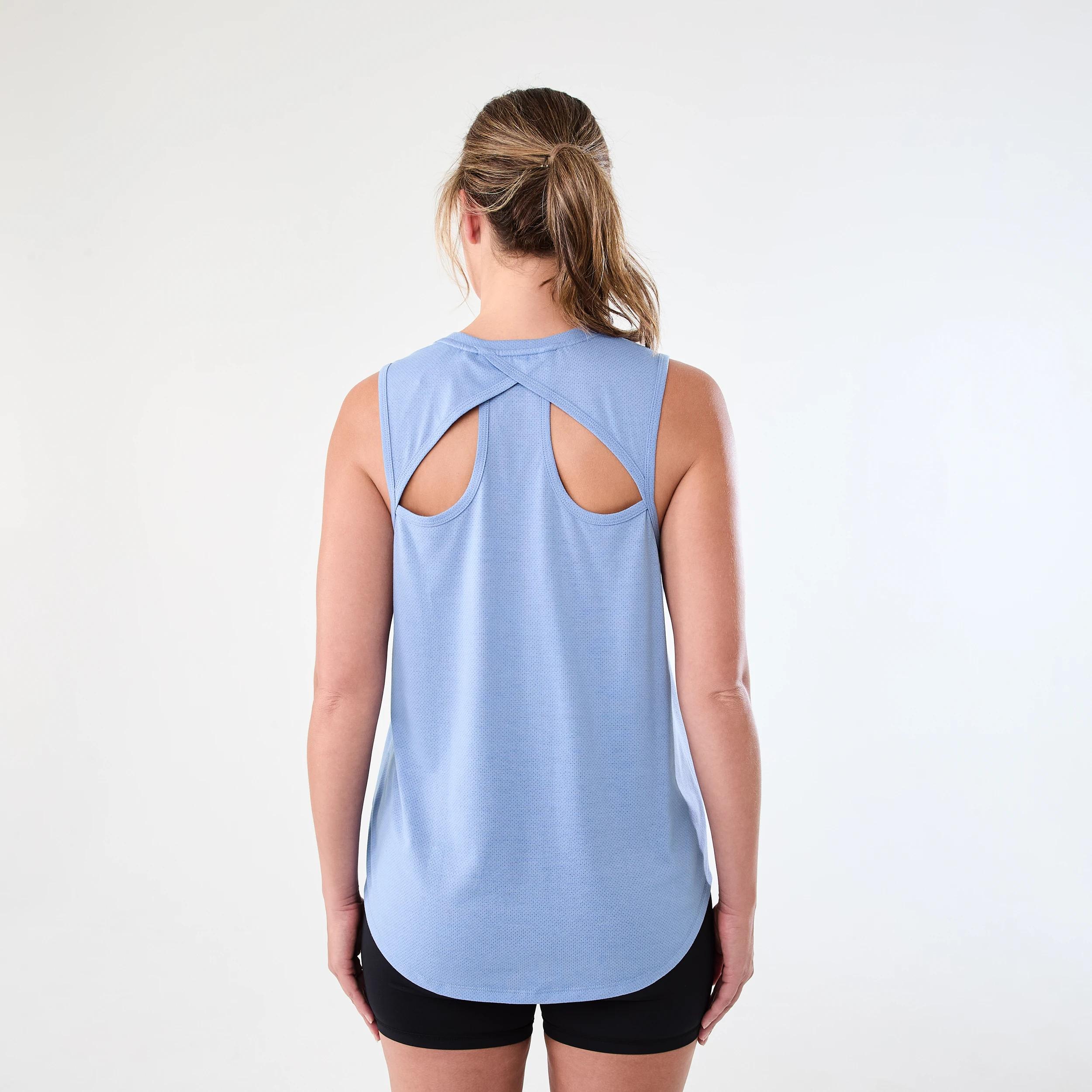 3 Everlast Womens Keyhole Tank EVERLAST BLOCK LOGO OASIS BLUE, 3 of 7