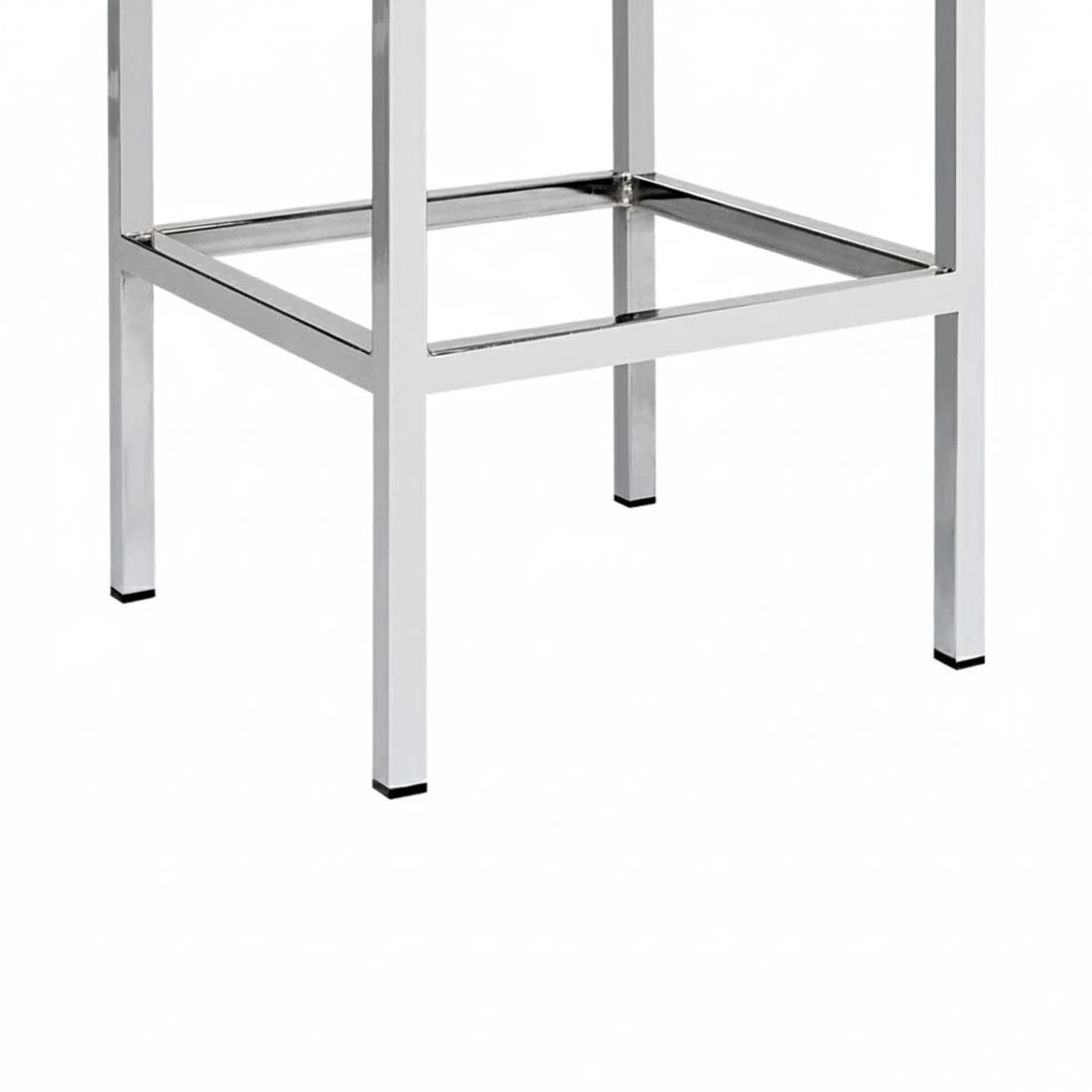 6 Artiss 4x Bar Stools Leather Padded Metal - White, 6 of 6