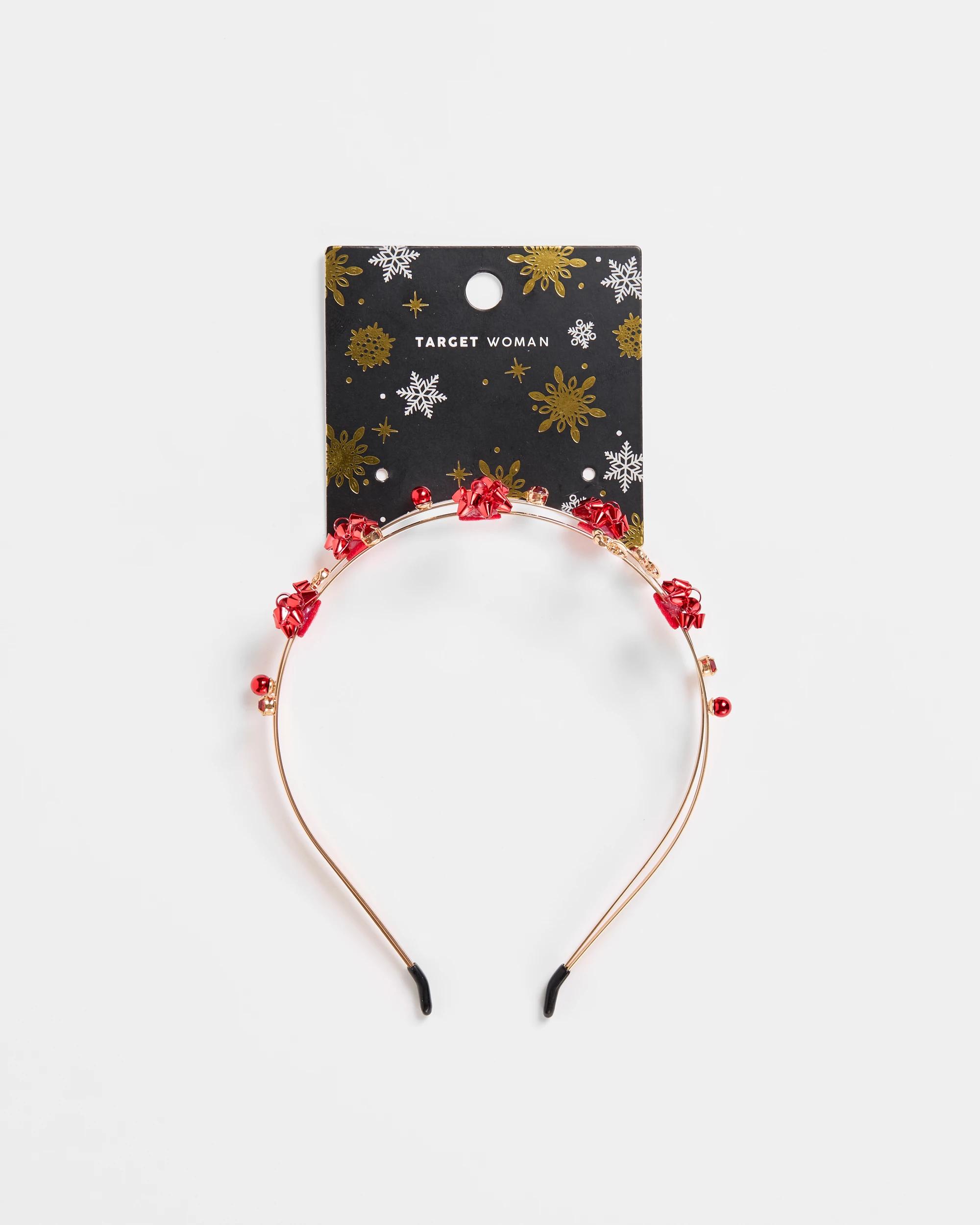 3 Target Christmas Metal Rosette Headband GOLD, 3 of 4