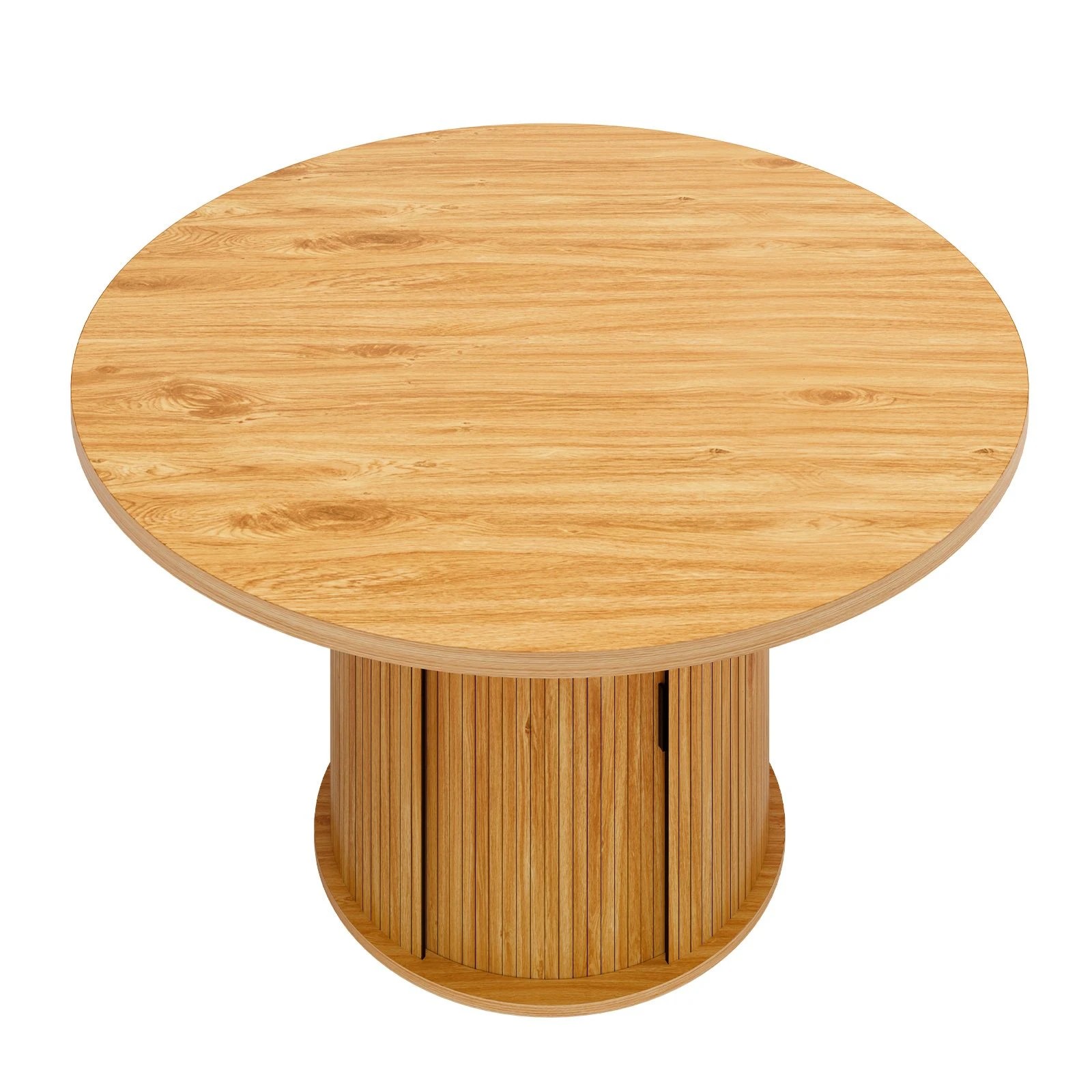 4 Ausway 120cm Round Dining Table Farmhouse Kitchen Coffee, 4 of 7