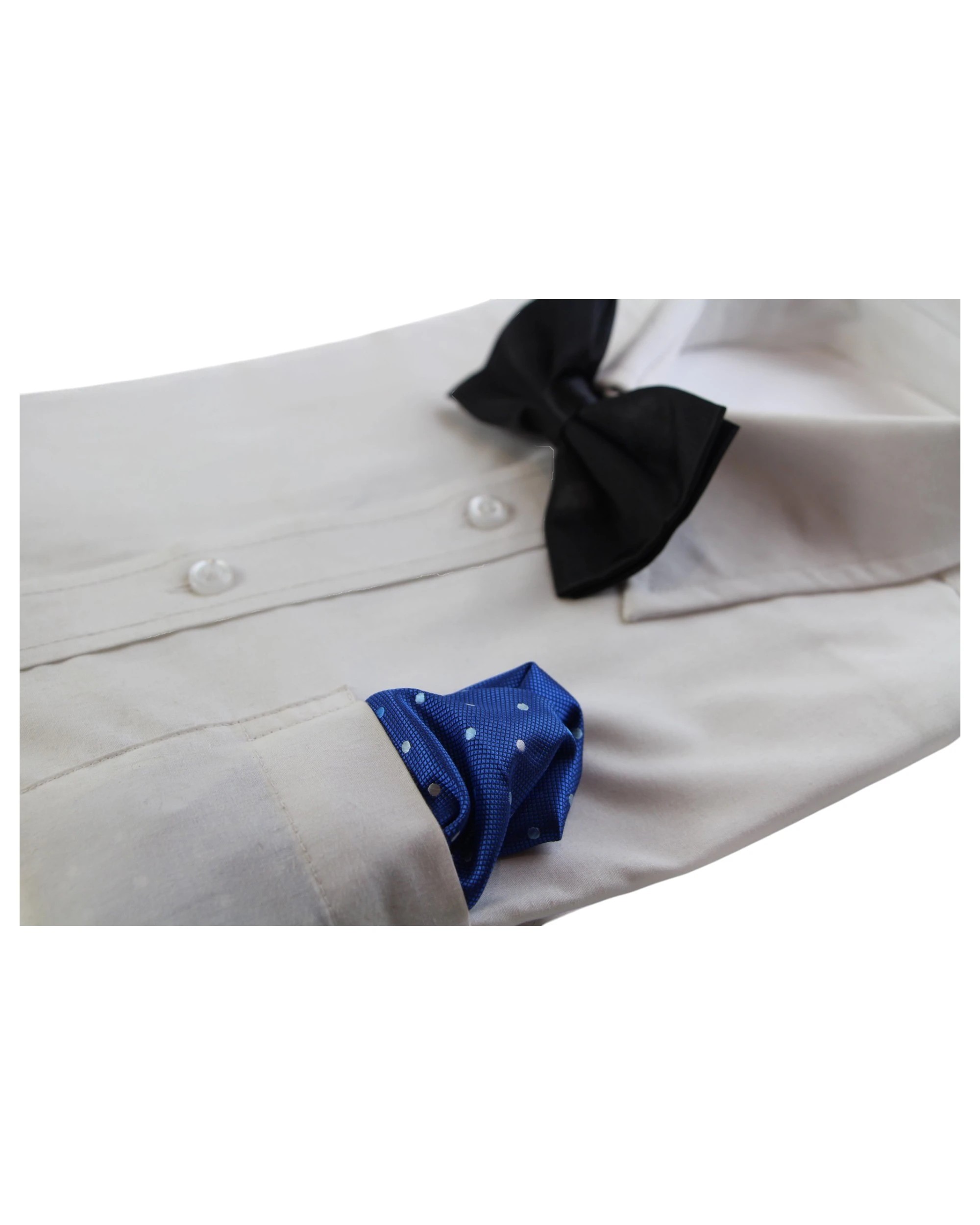 3 Zasel Mens Blue Small Polka Dot Silk Pocket Square - Multi - Multi, 3 of 3