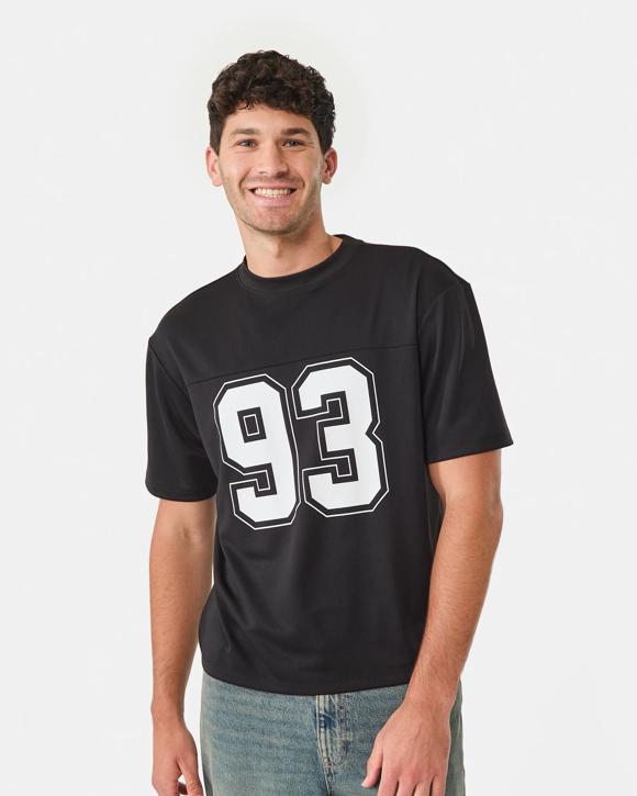 Mesh Boxy Print T-shirt