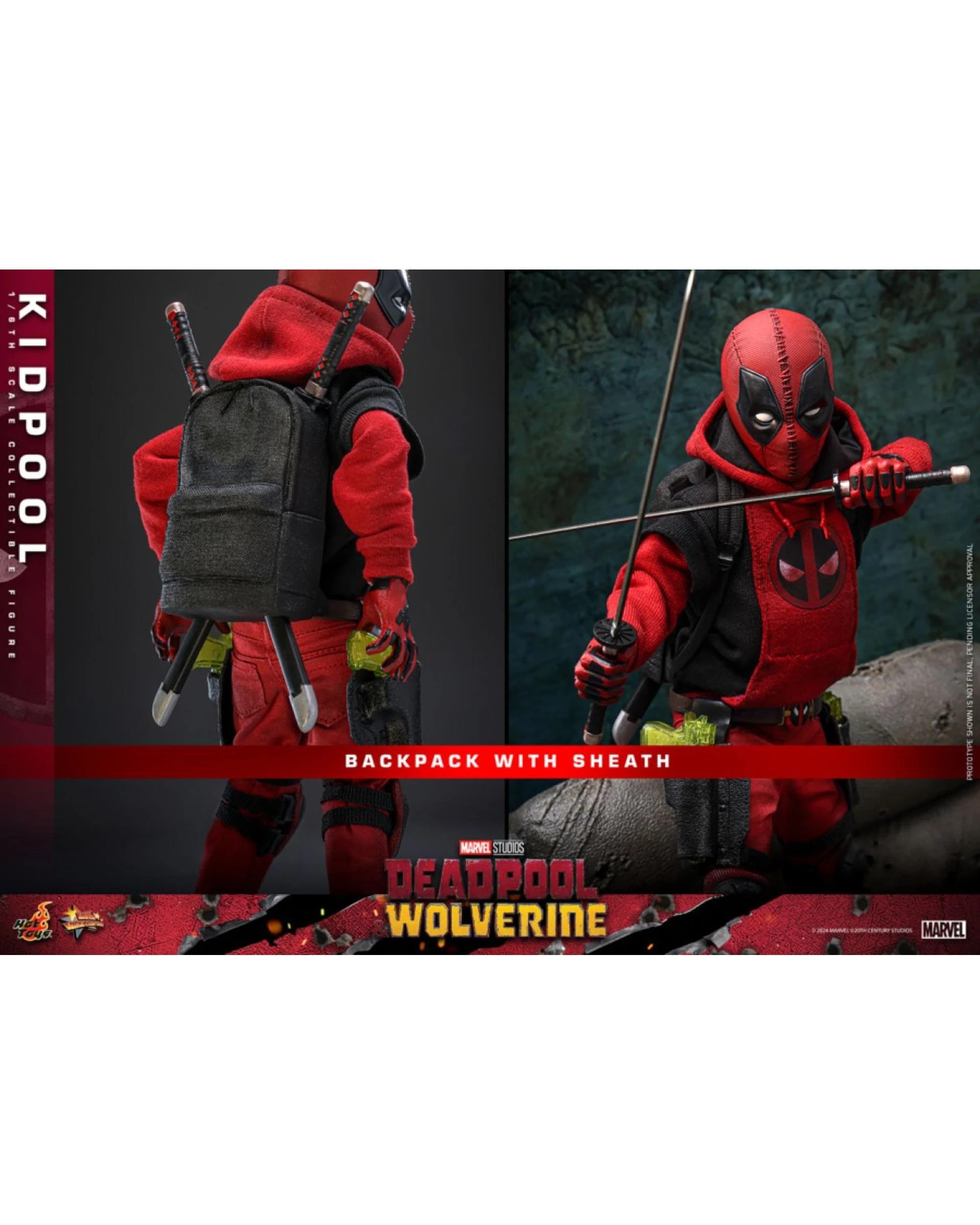 9 Hot Toys Deadpool and Wolverine: Kidpool 1:6 Scale Collectible Action Figure, 9 of 10