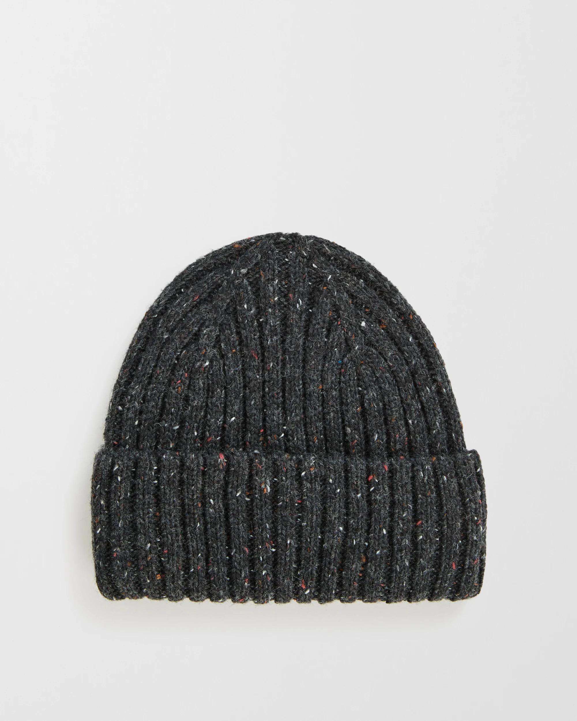 1 Target Man Chunky Knit Nep Beanie BLACK, 1 of 2