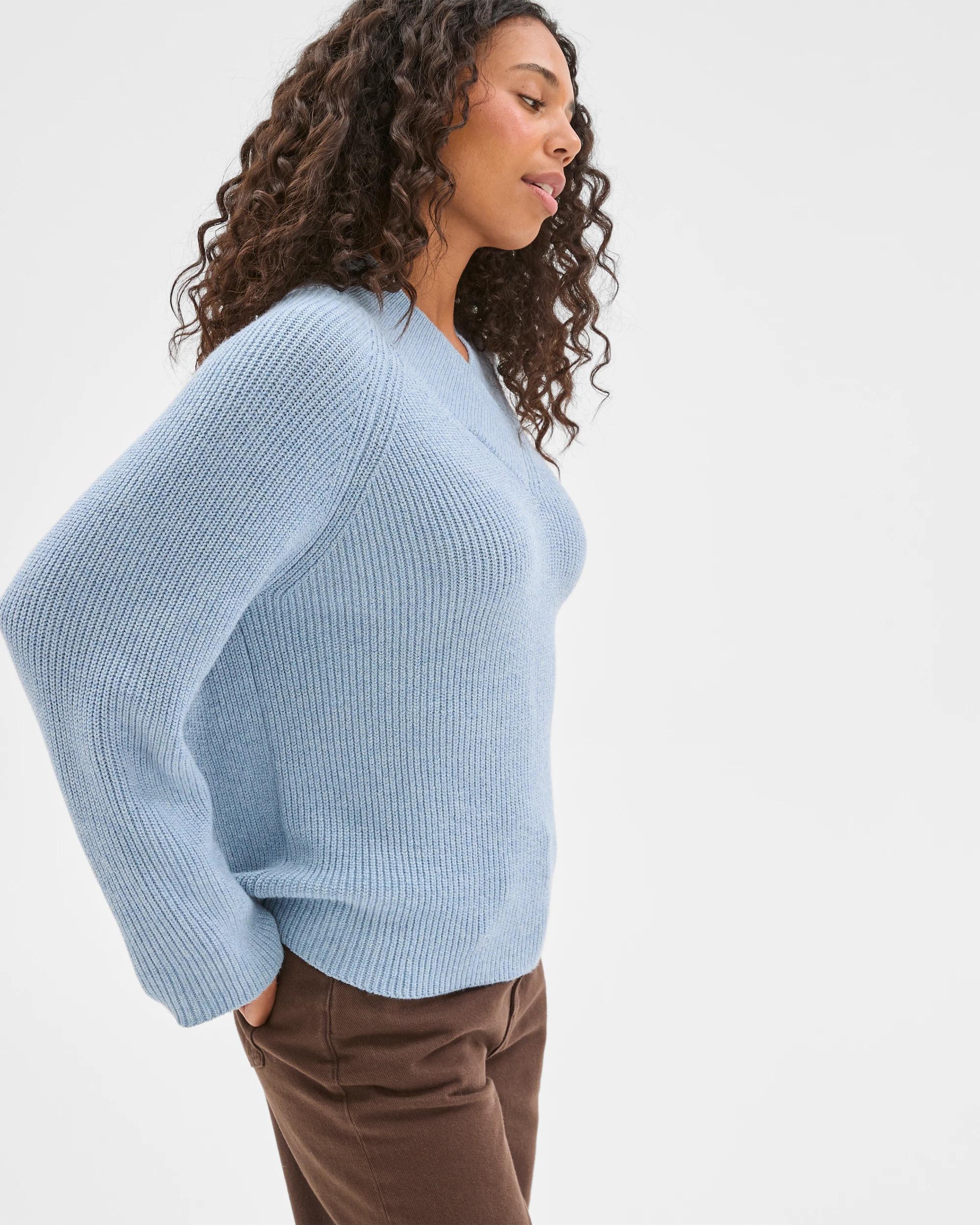 5 Target Woman High Wrap Neck Relaxed Jumper MID BLUE MARLE, 5 of 7