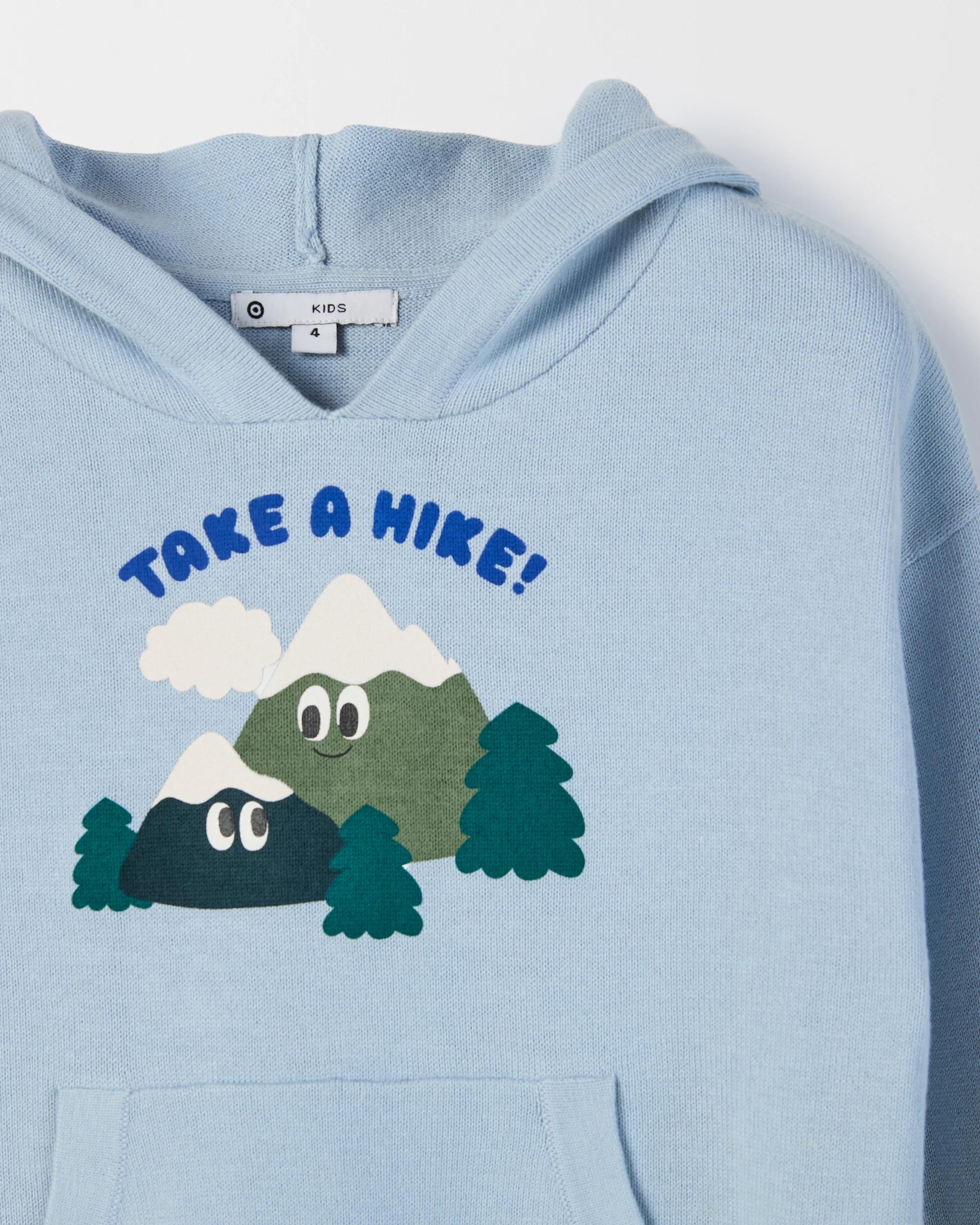 2 Target Kids Australian Cotton Lightweight Knit Hoodie LIGHT BLUE, 2 of 2