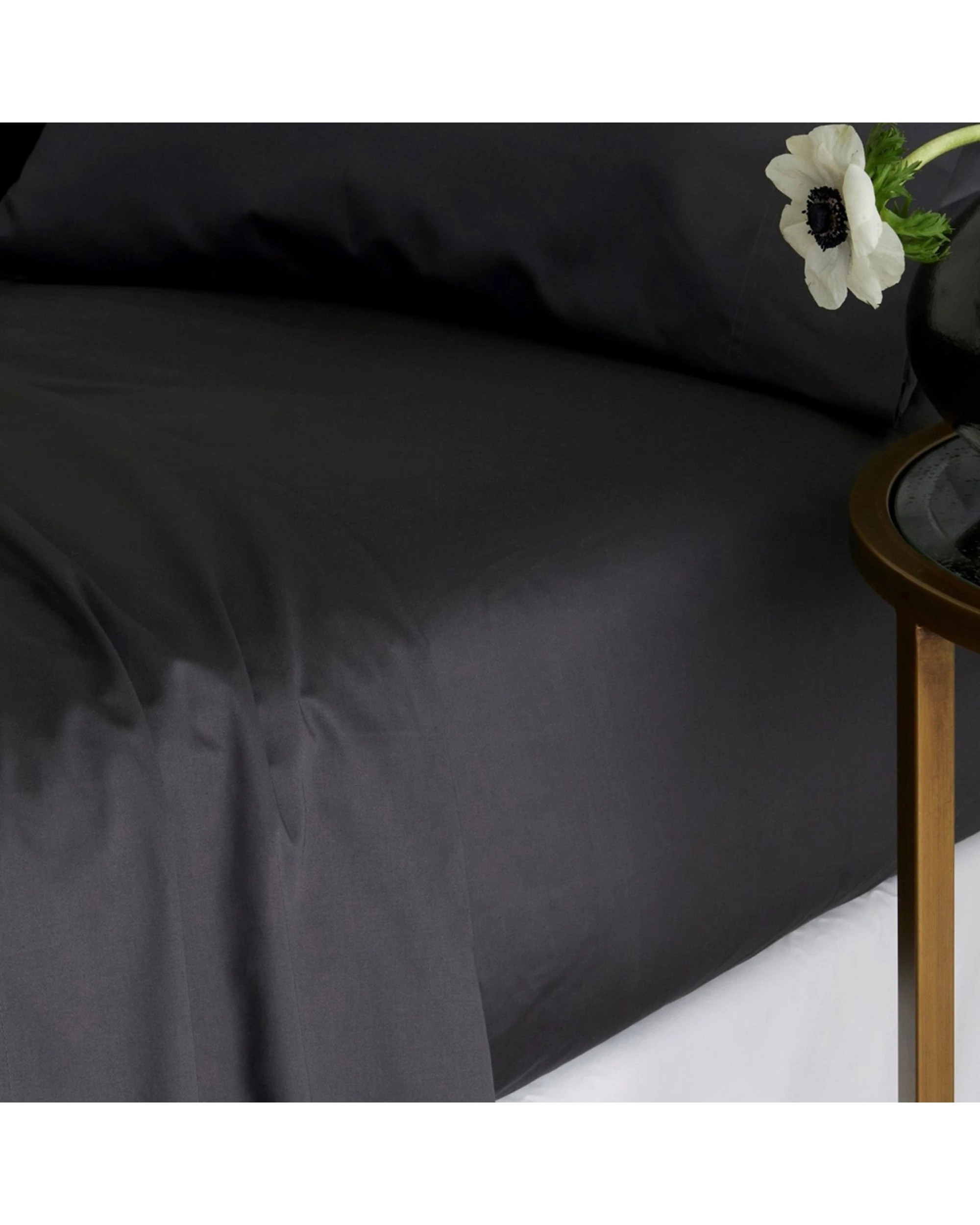 1 Bedding co Fitted Sheet 1200TC Egyptian Cotton - King Bed - Charcoal, 1 of 2
