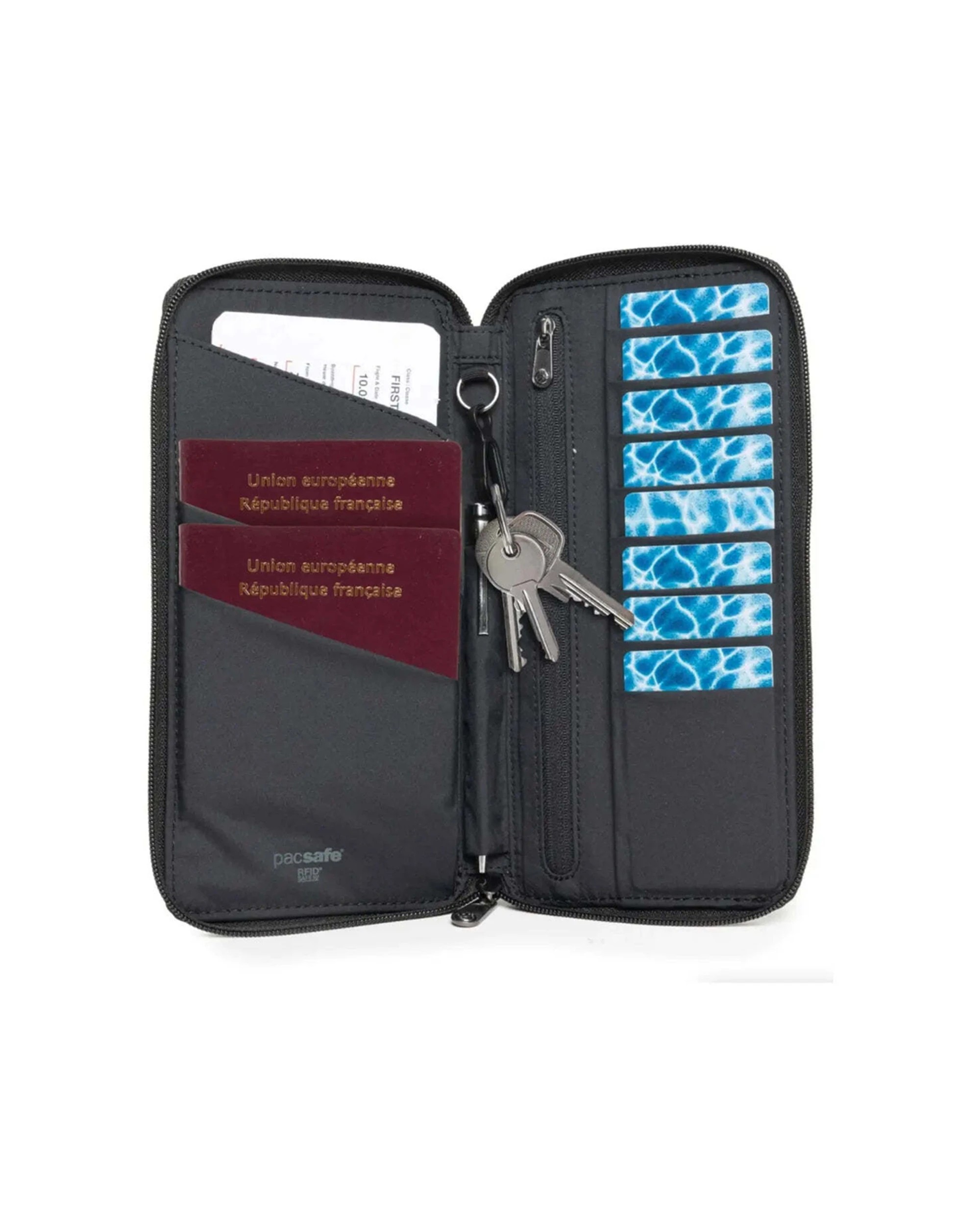 4 Pacsafe RFIDsafe RFID Blocking Travel Wallet RFID Blocking Water Repellent - Black, 4 of 5