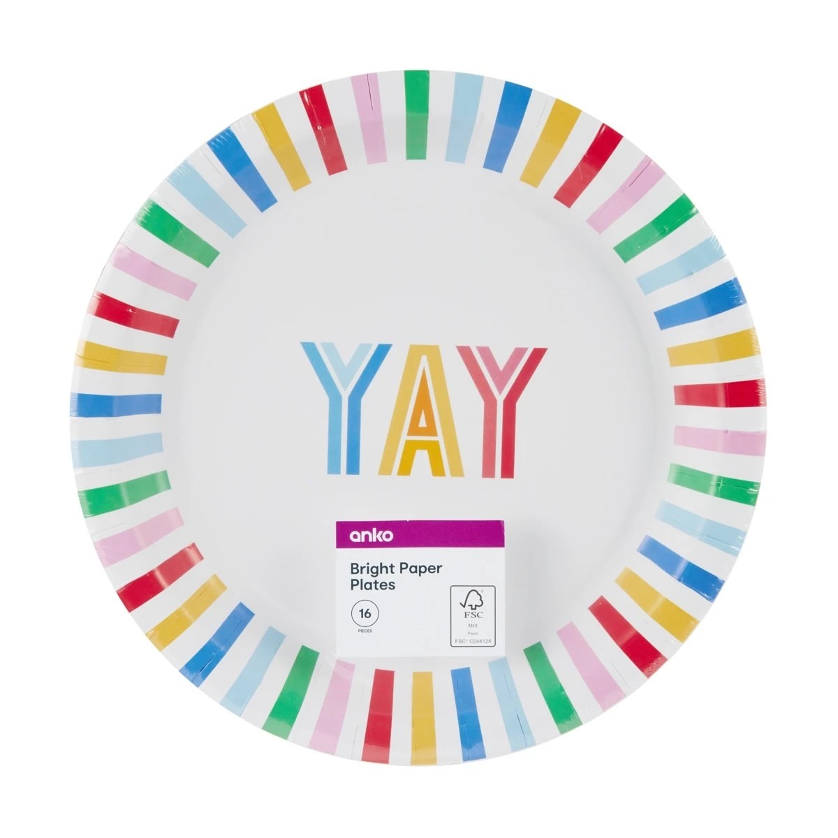 6 16 Piece Bright Paper Plates, 6 of 6