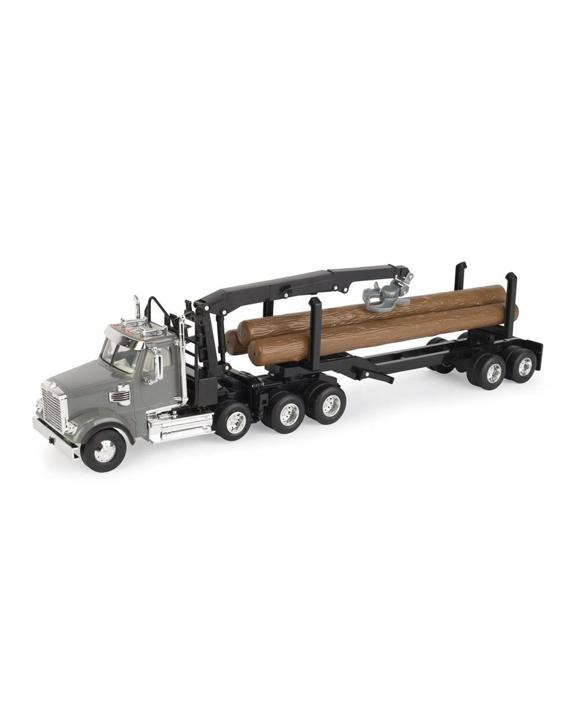 ERTL Peterbilt Freightliner Semi 122SD w Logging Trailer & Grapple 1:32 Scale