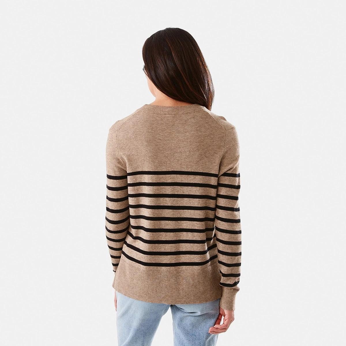 3 Crew Neck Jumper Sand Str, 3 of 6