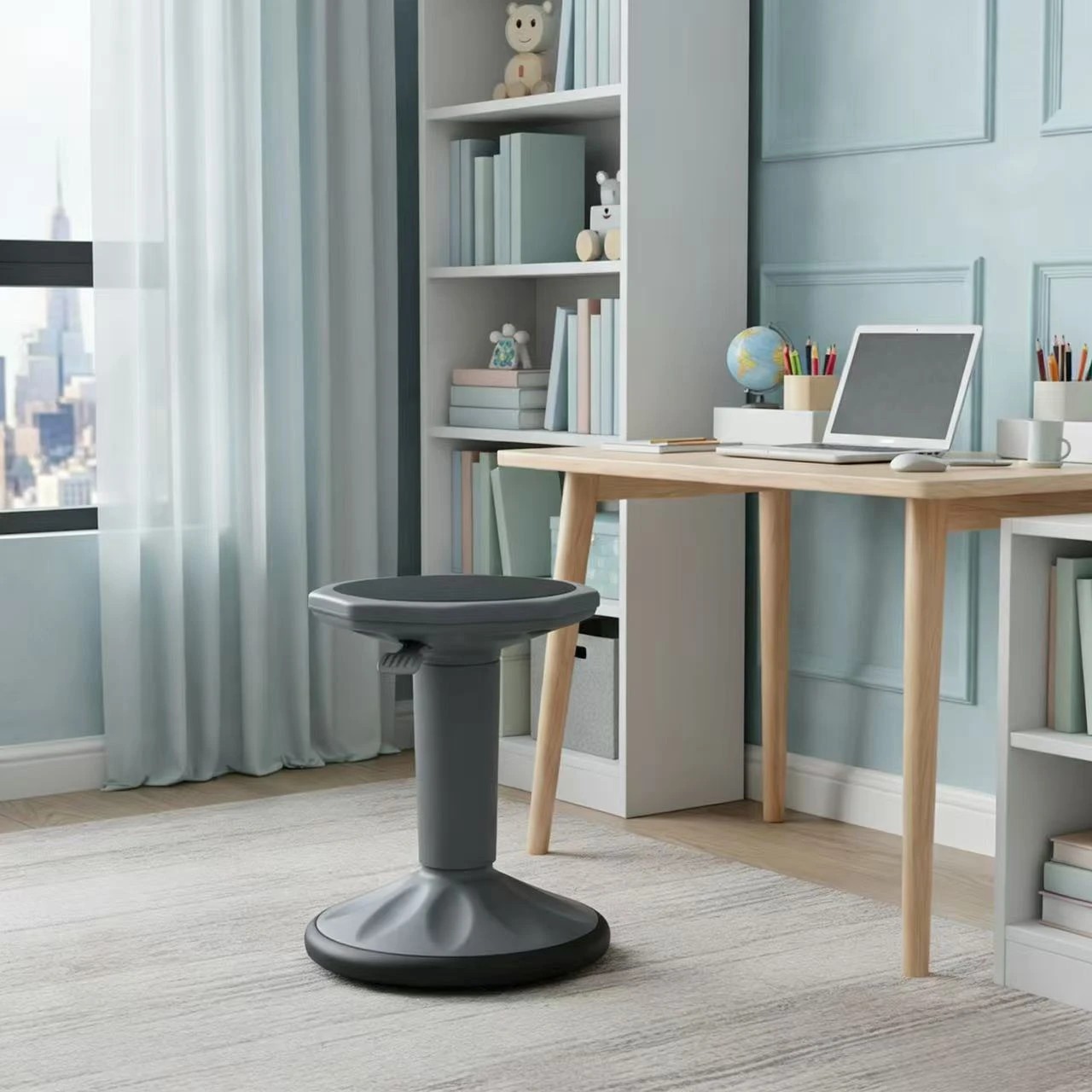 3 Costway Wobble Ergonomic Stool Height-adjustable Chair Study Chair Balance Seat, 3 of 3