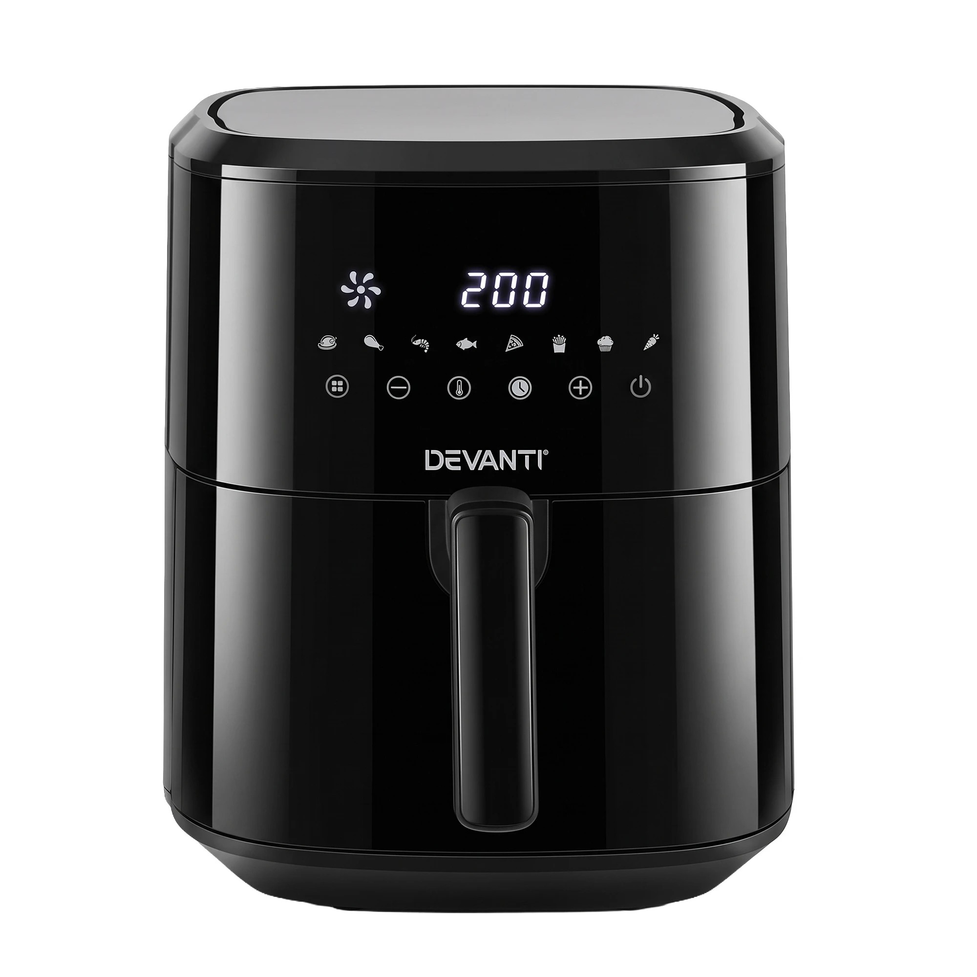 3 Devanti 6.5L Digital Air Fryer With 8 Cooking Presets - Black, 3 of 10