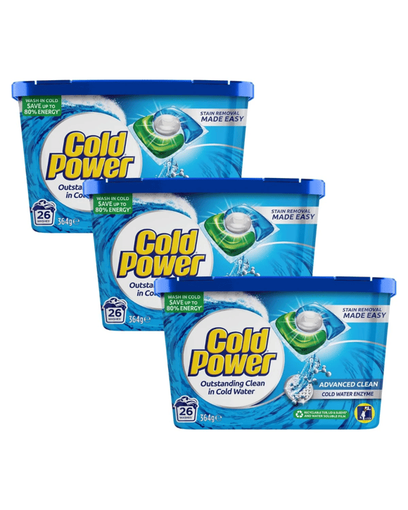 COLD POWER PK26 LAUNDRY CAPSULES ADVANCEDx3