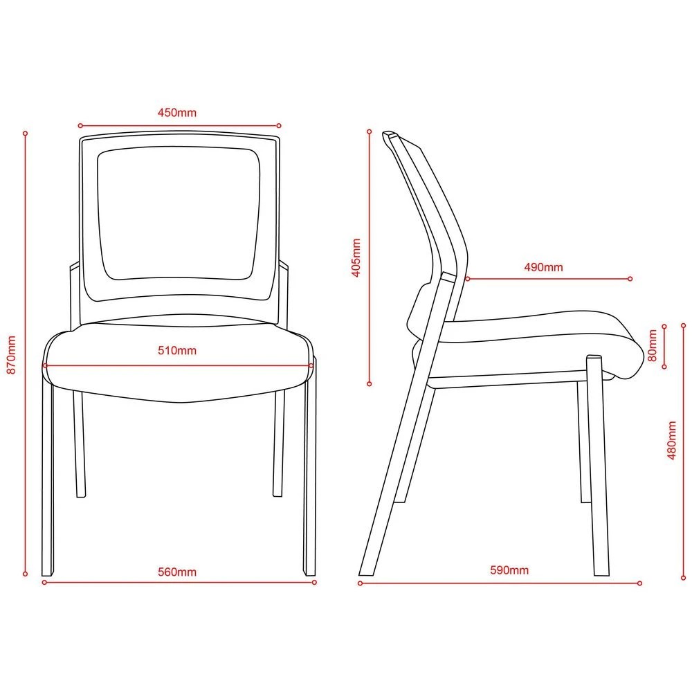 5 Matrix Antimicrobial Visitor Chair Visitor Chairs and Stools, 5 of 6