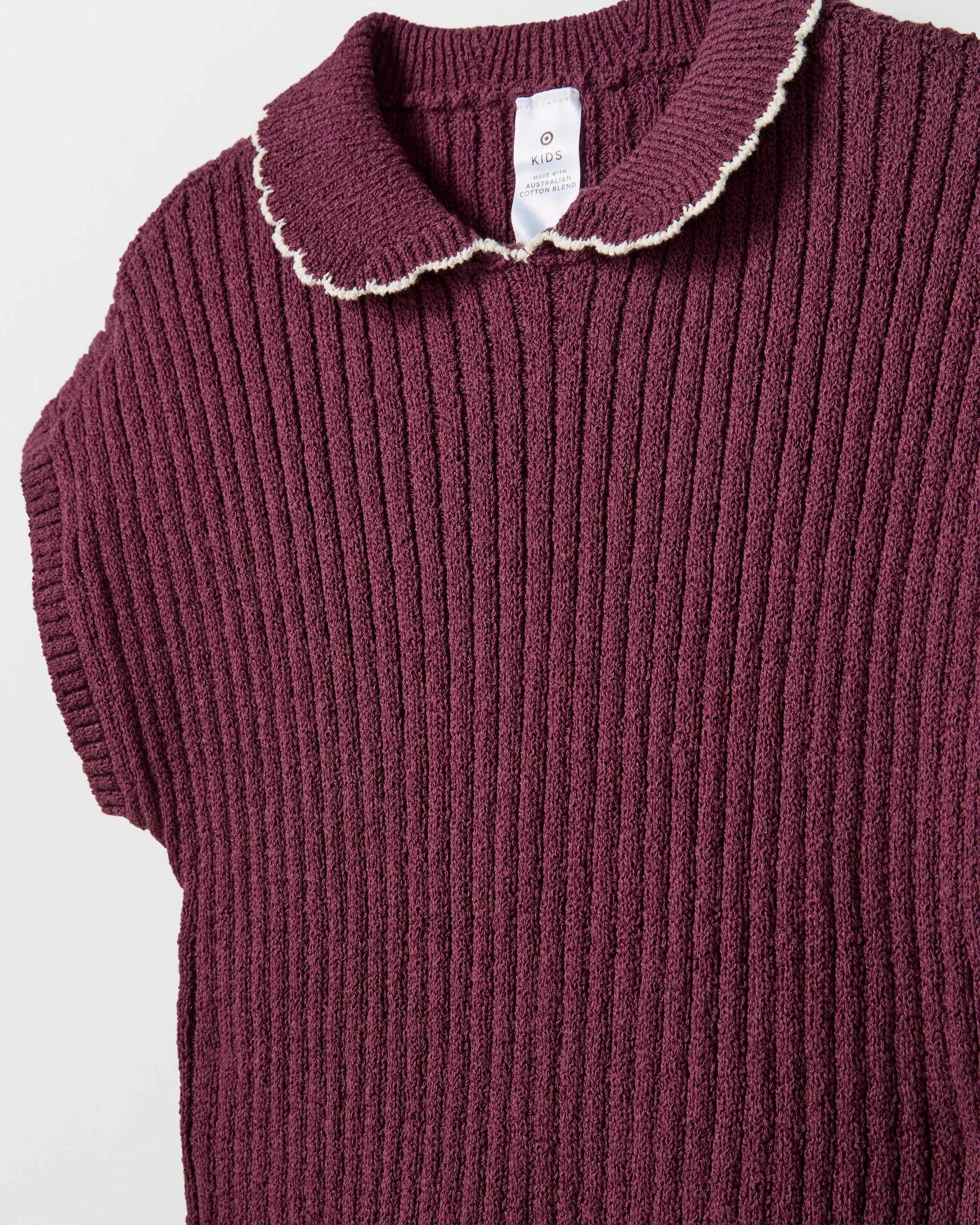 6 Target Australian Cotton Blend Knit T-Shirt EGGPLANT, 6 of 6