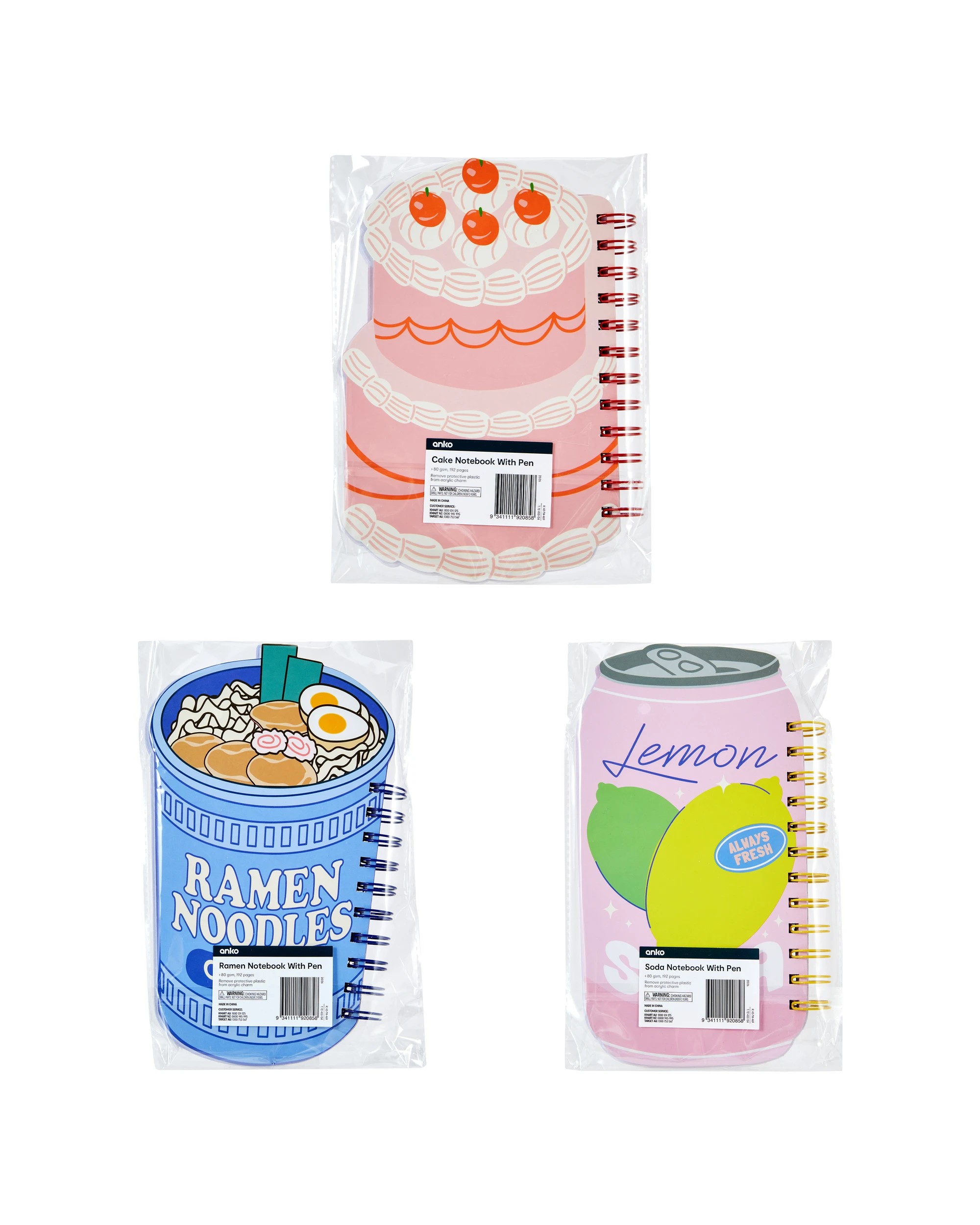 5 Notebook Retro Food Style Hard Cover 192 Pages - Assorted, 5 of 5