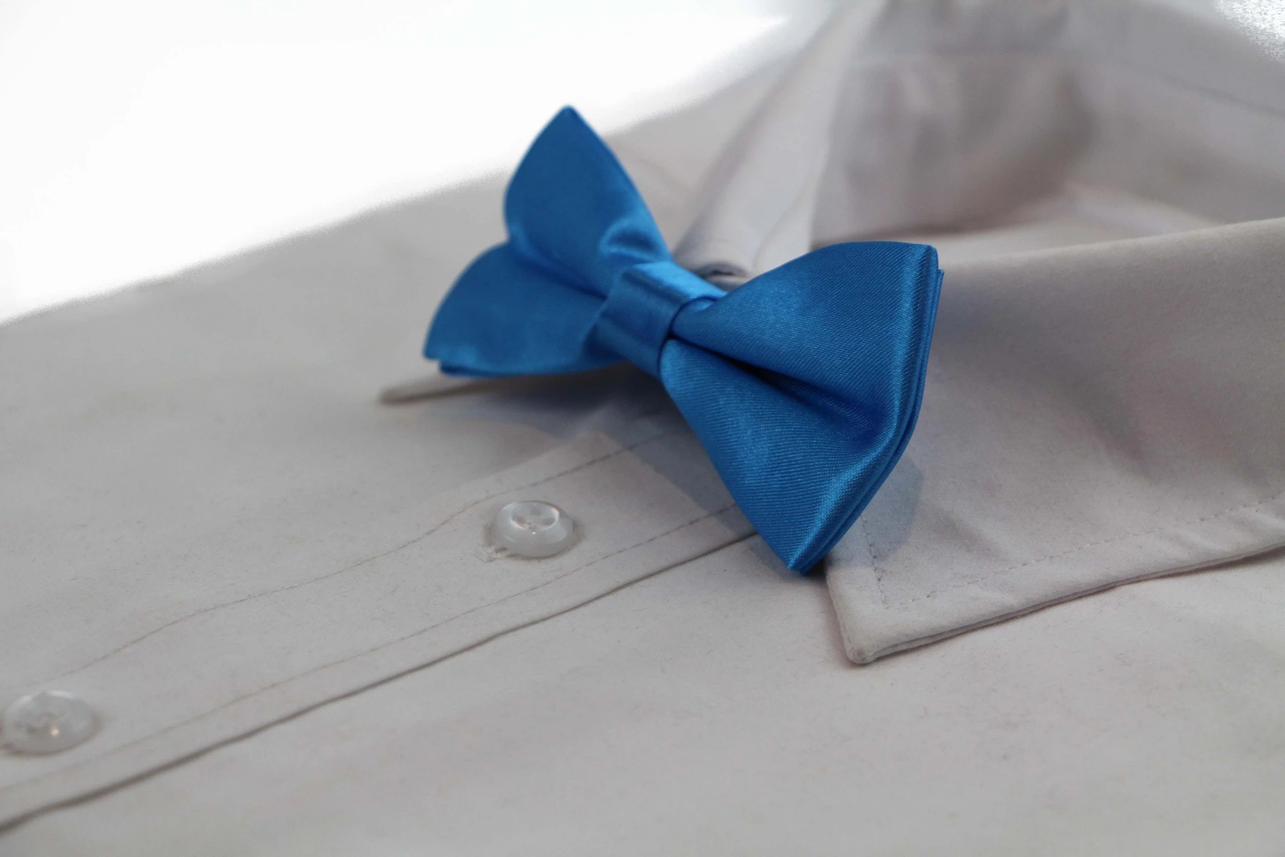 3 Zasel Boys Santorini Blue Plain Bow Tie - Blue, 3 of 4