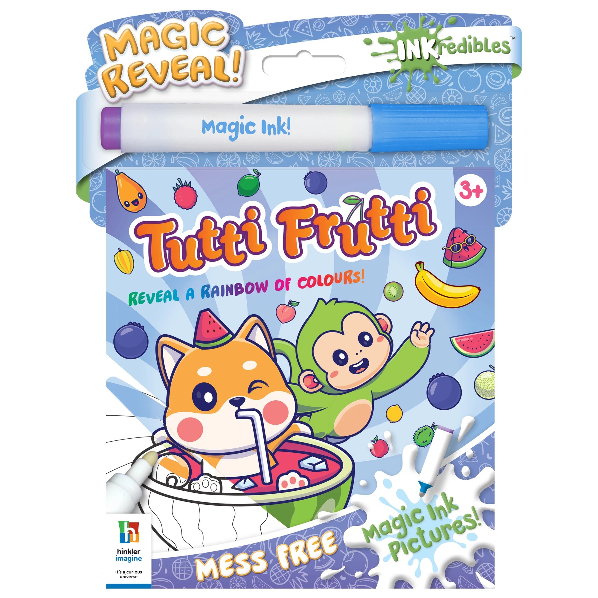 1 INKredibles Magic Reveal Tutti Frutti Mess Free Magic Ink Pictures! - Book, 1 of 5