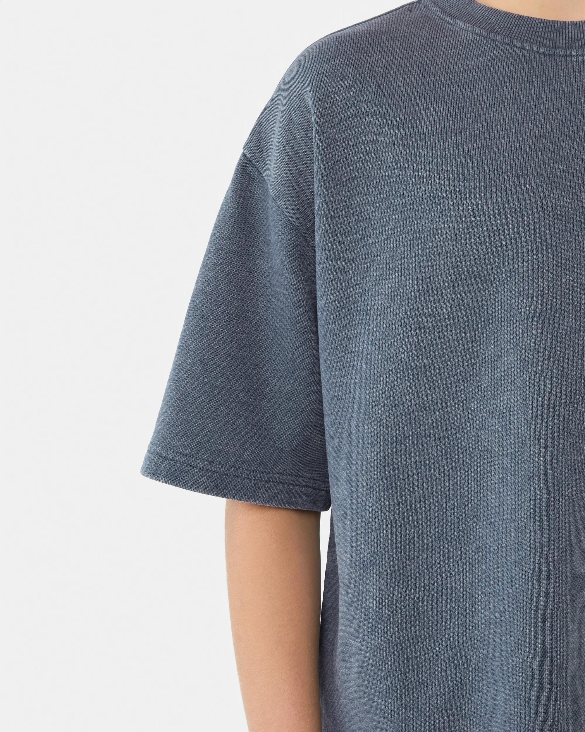 5 Short Sleeve Oversized Heavyweight T-shirt Greyblu, 5 of 5
