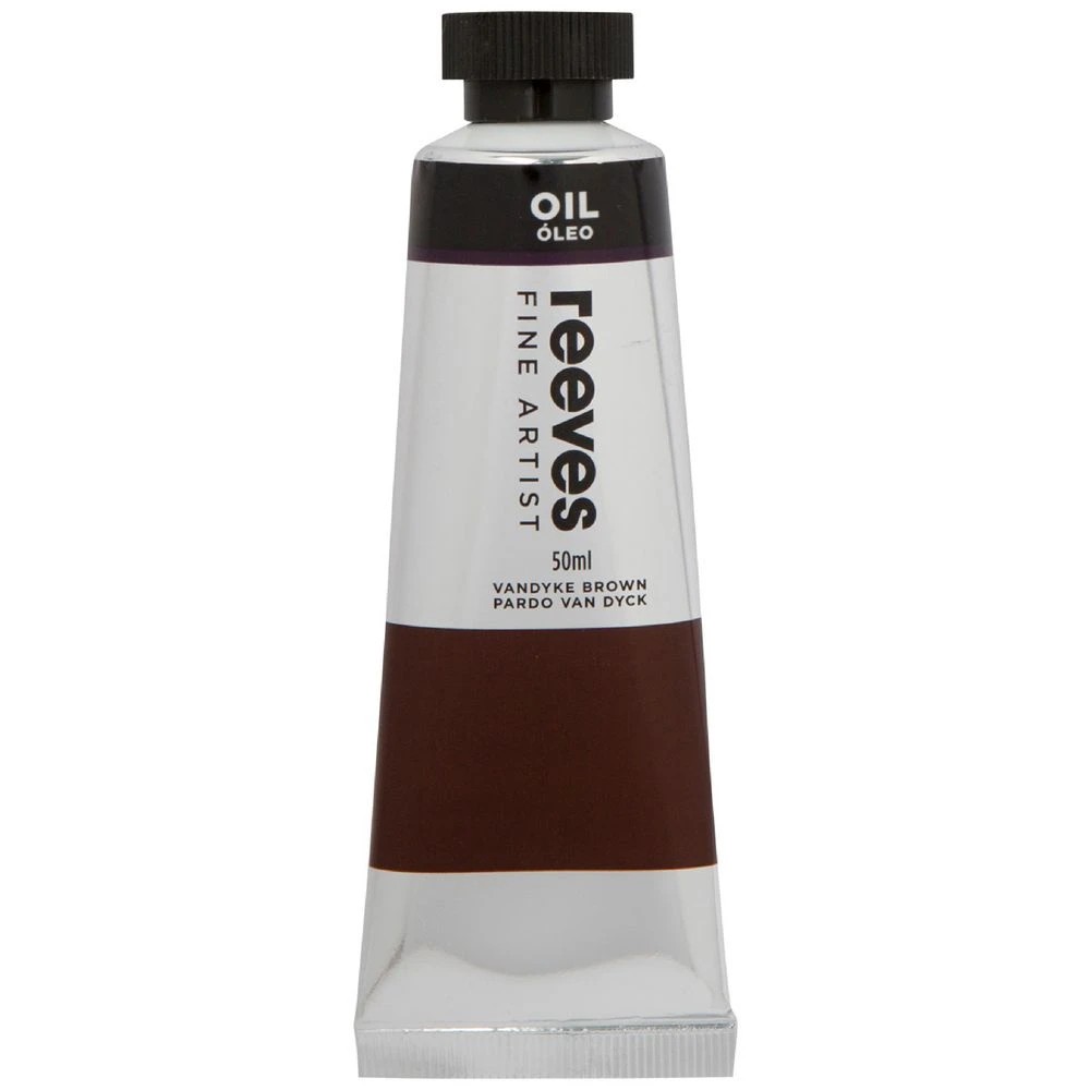 1 Reeves Oil Paint 50mL Van Dyke Brown, 1 of 1