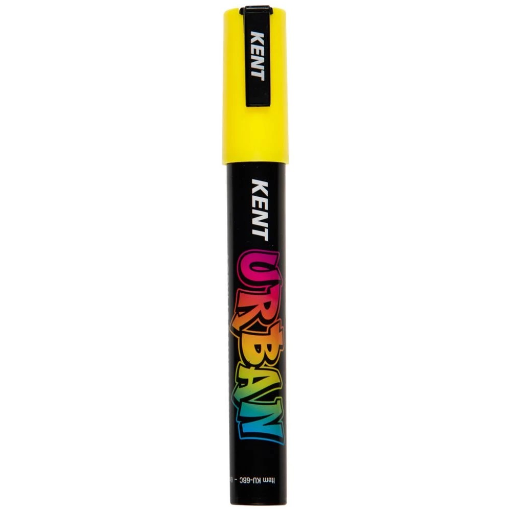 1 Kent Urban Acrylic Paint Marker 6mm Fluro Yellow, 1 of 3