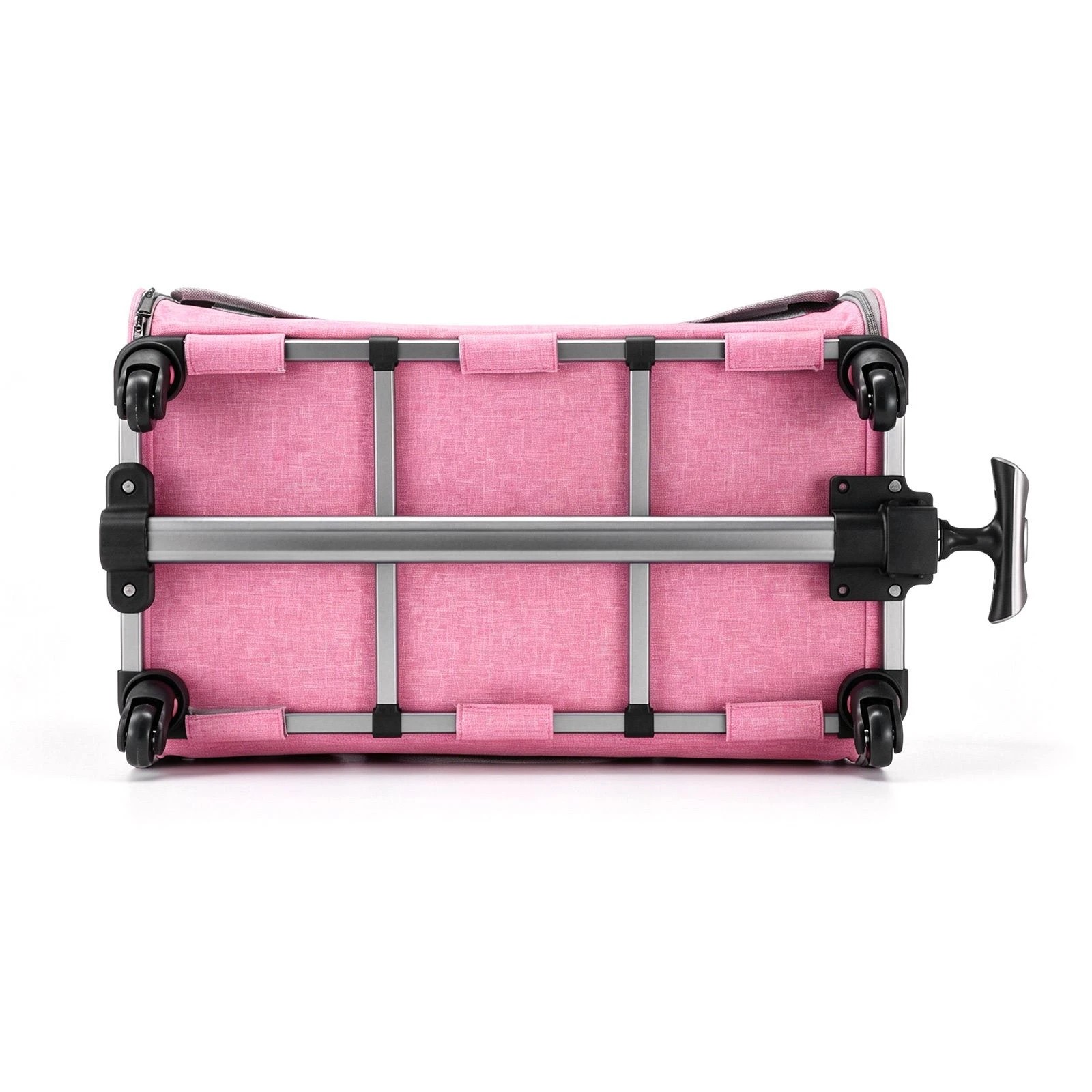 6 Pet Scene Foldable Rolling Pet Dog Carrier Portable Cat Shoulder Bag with 4 Wheels for Outdoor Travel Camping, 6 of 6