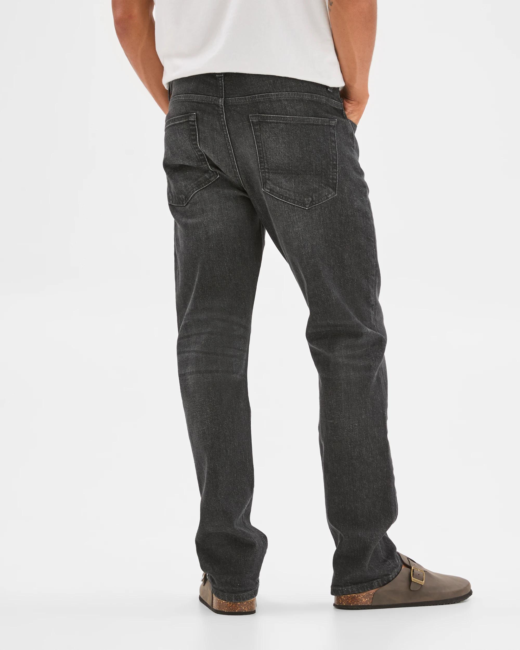 5 Target Man Straight Fit Denim Jeans WASHED BLACK, 5 of 6