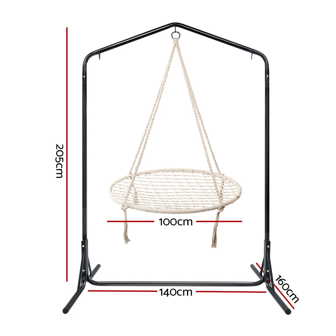 2 Gardeon Hammock Chair with Stand Nest Web Outdoor Swing 100cm - Multi, 2 of 6