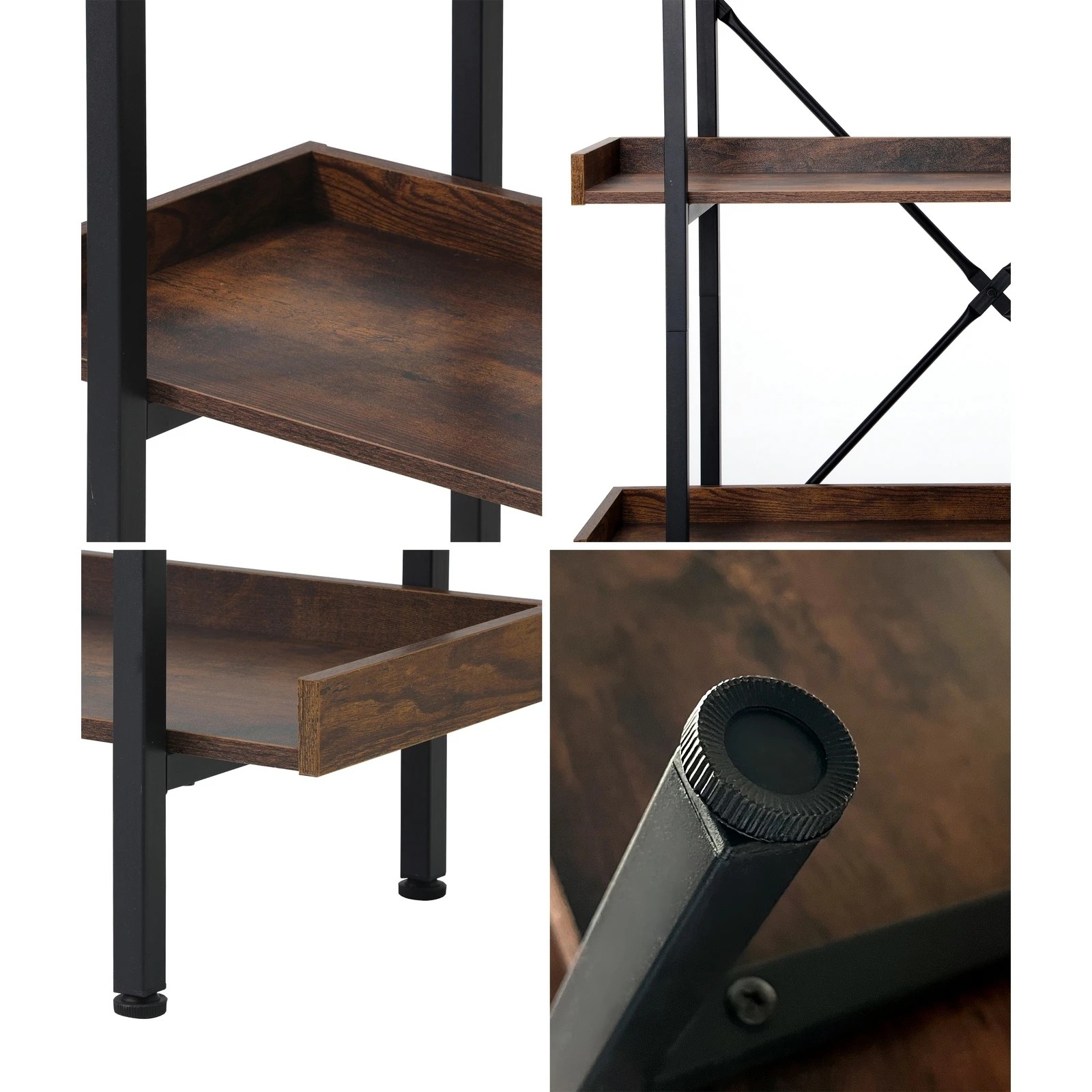 4 Oikiture Display Shelf 5-tier Bookshelf Shelves Storage Bookcase Stand Rack 80cm
 - Multi, 4 of 9