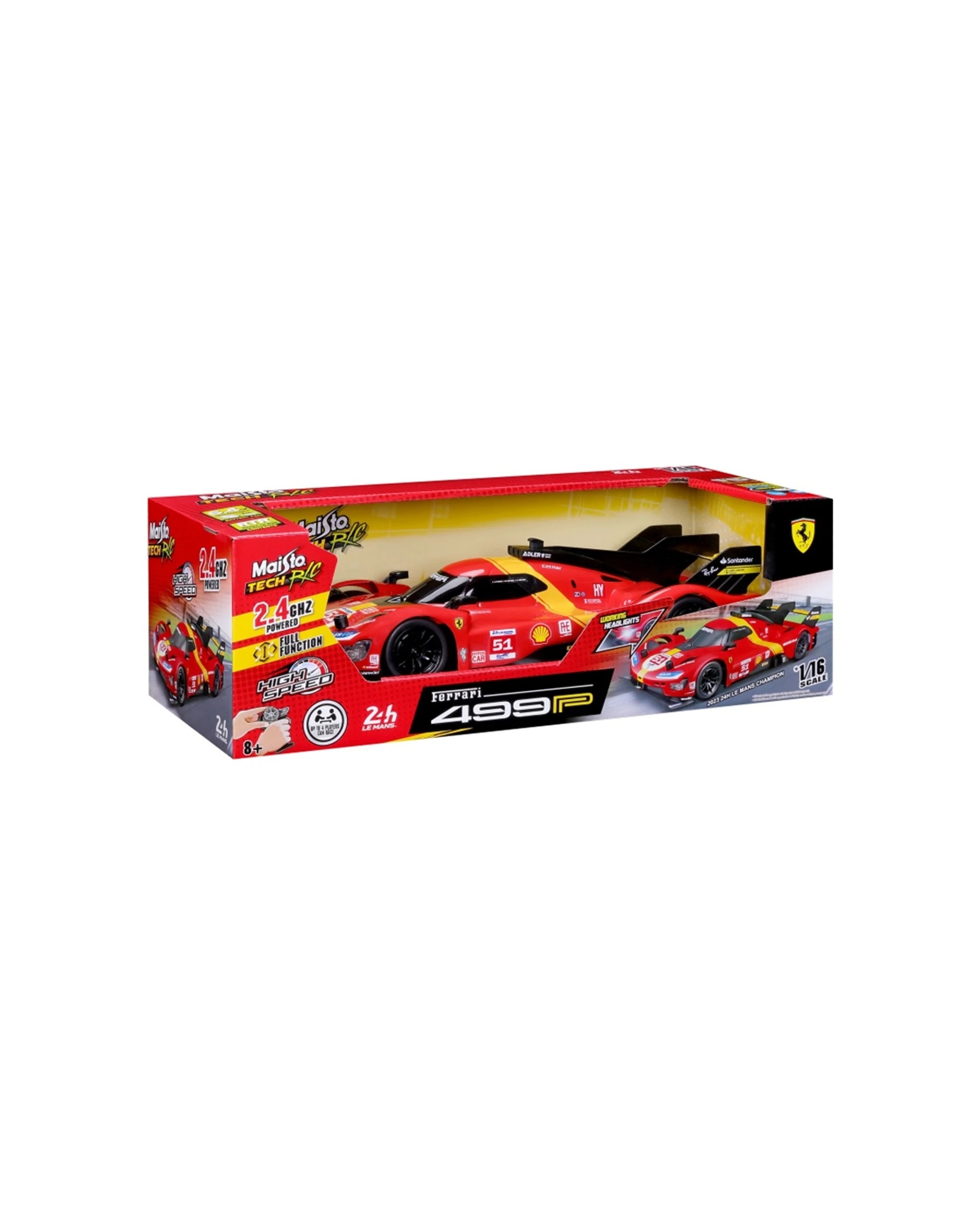 1 Maisto 2023 Ferrari 499P Le Mans Winning Car Model Replica Toy - Red, 1 of 7