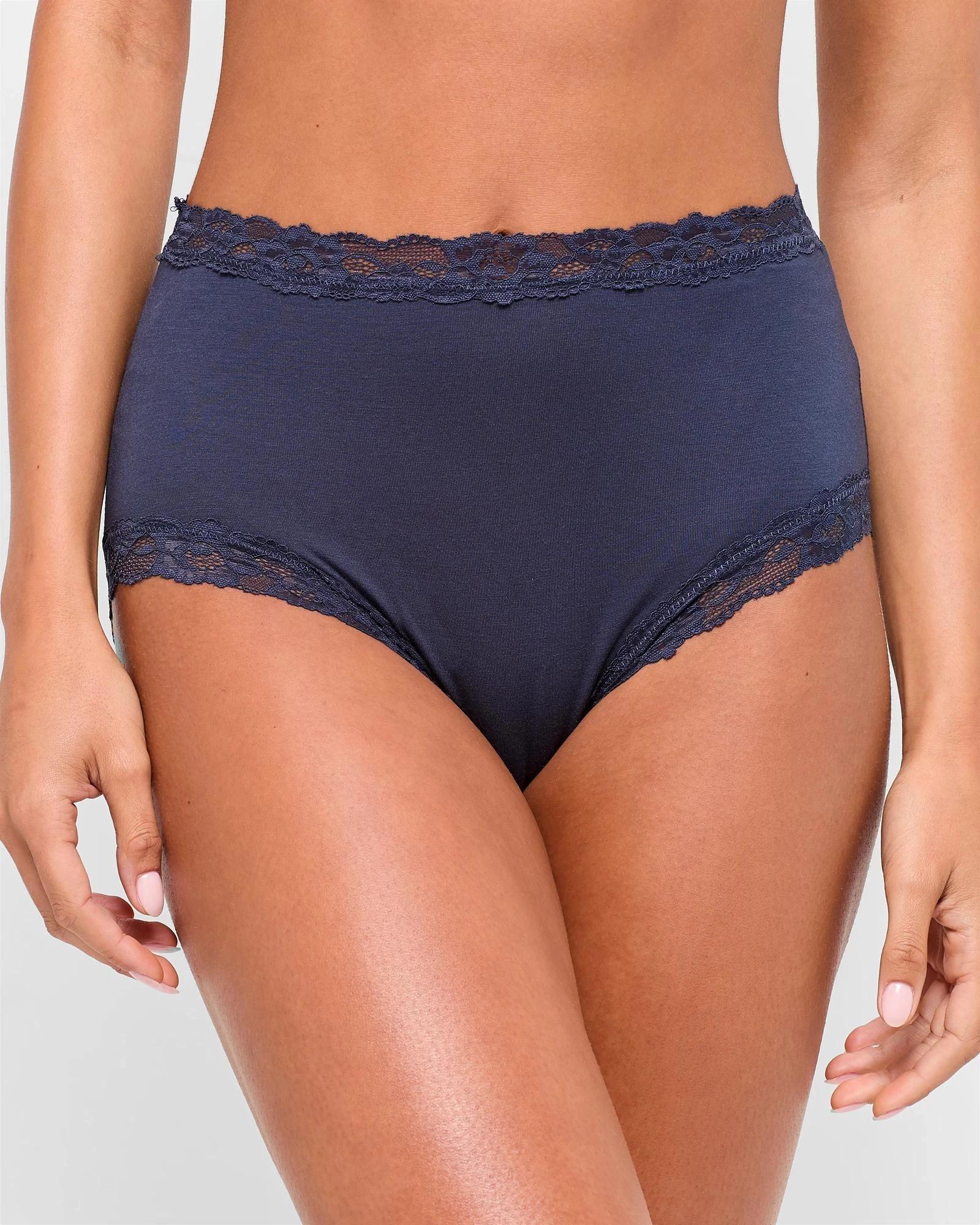 2 Target Woman 2 Pack Modal and Lace Full Briefs GRAPHITE/POTPOURRI, 2 of 4