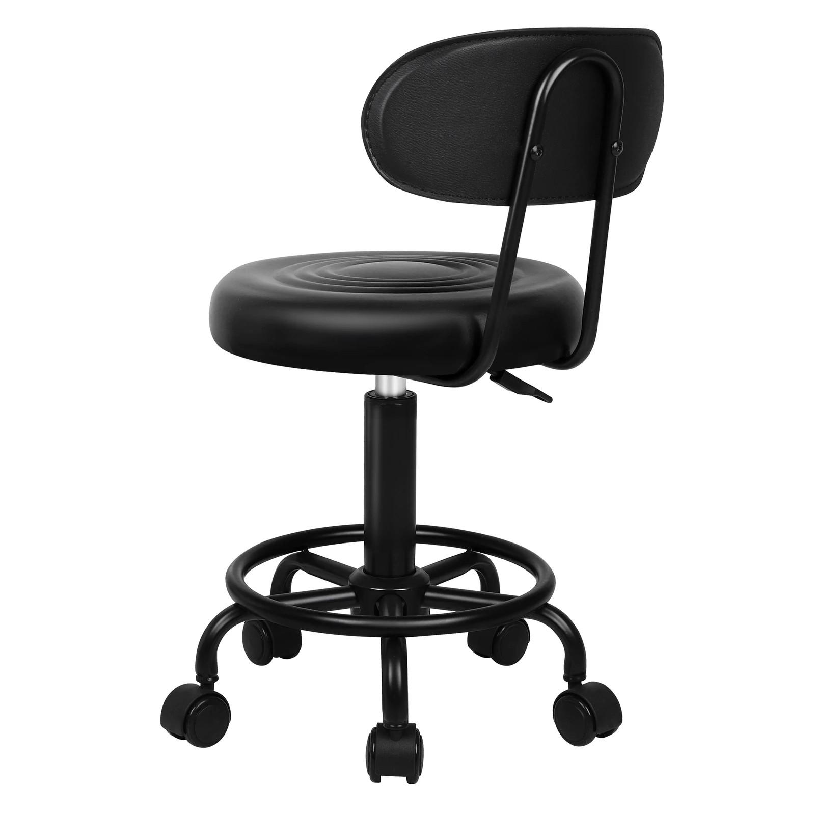 9 Alfordson 2x Salon Stool Backrest Swivel Barber Hair Dress Chair - All Black, 9 of 10