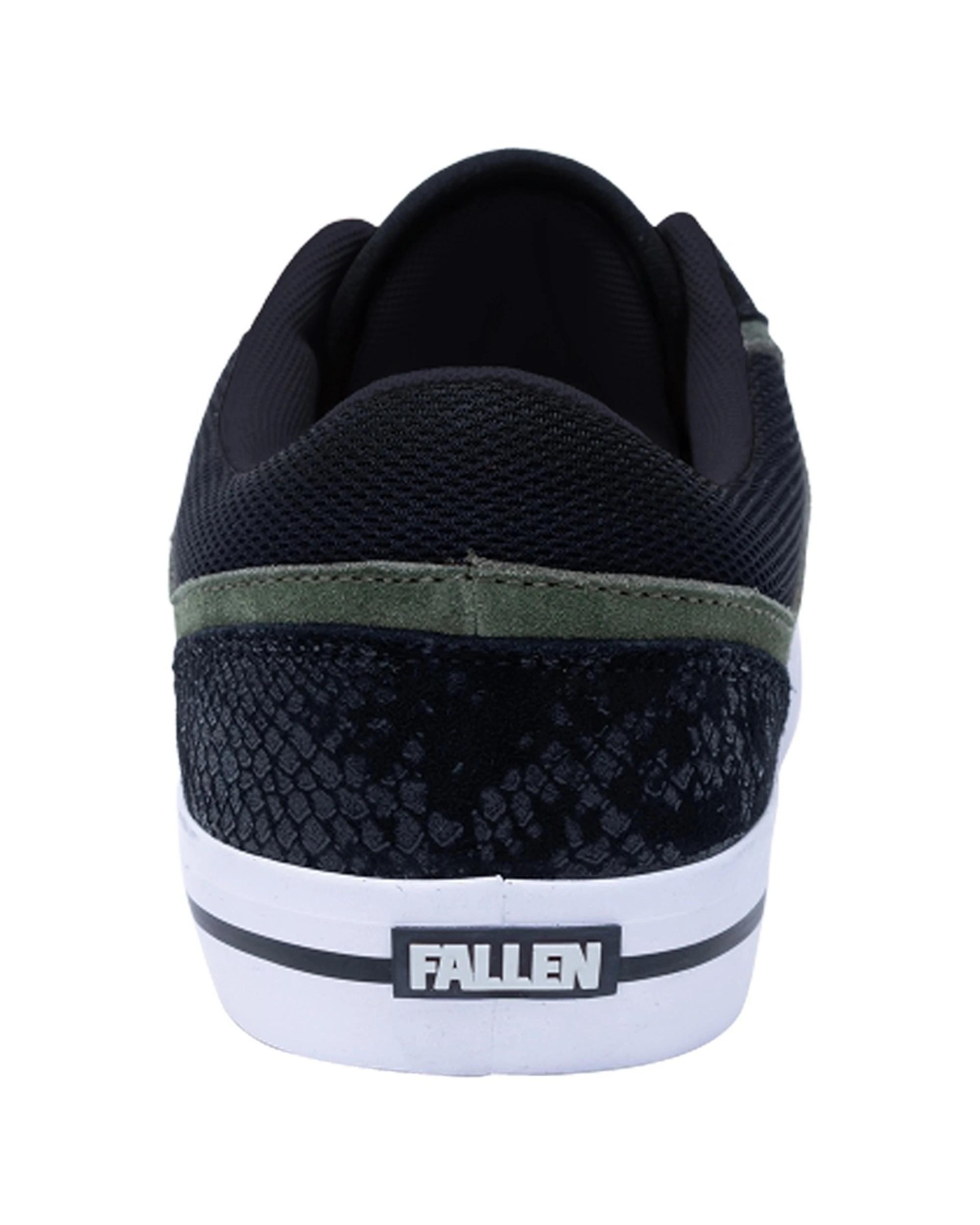 5 Fallen Footwear Men Patriot Classic Cupsole Skate Sneaker Cupsole FLX Tech BLACK/FOREST/SNAKE, 5 of 5