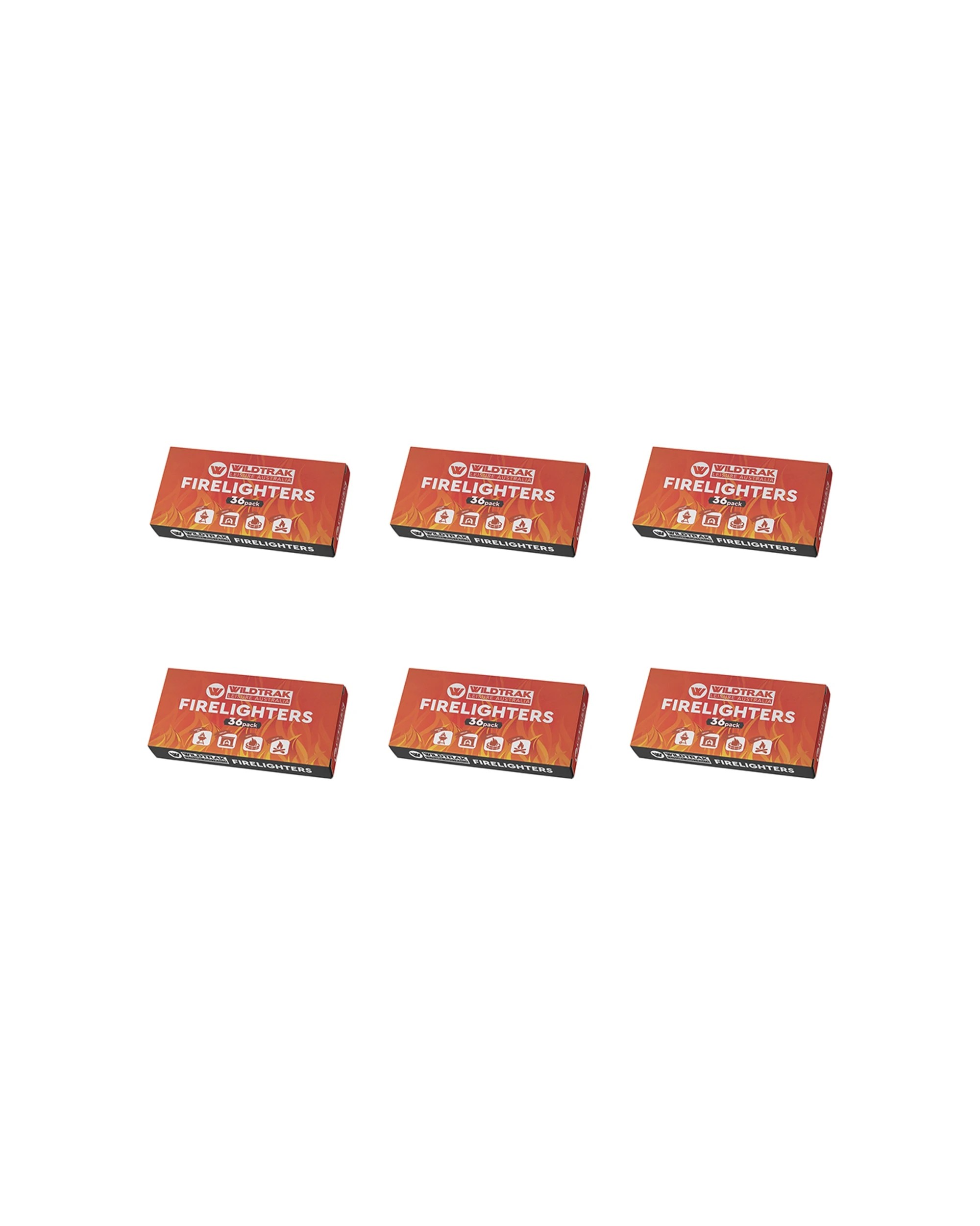 1 Wildtrak Firelighters 36pc 6 Pack Quick Ignition Eco-Friendly Camping Barbecue - White, 1 of 2