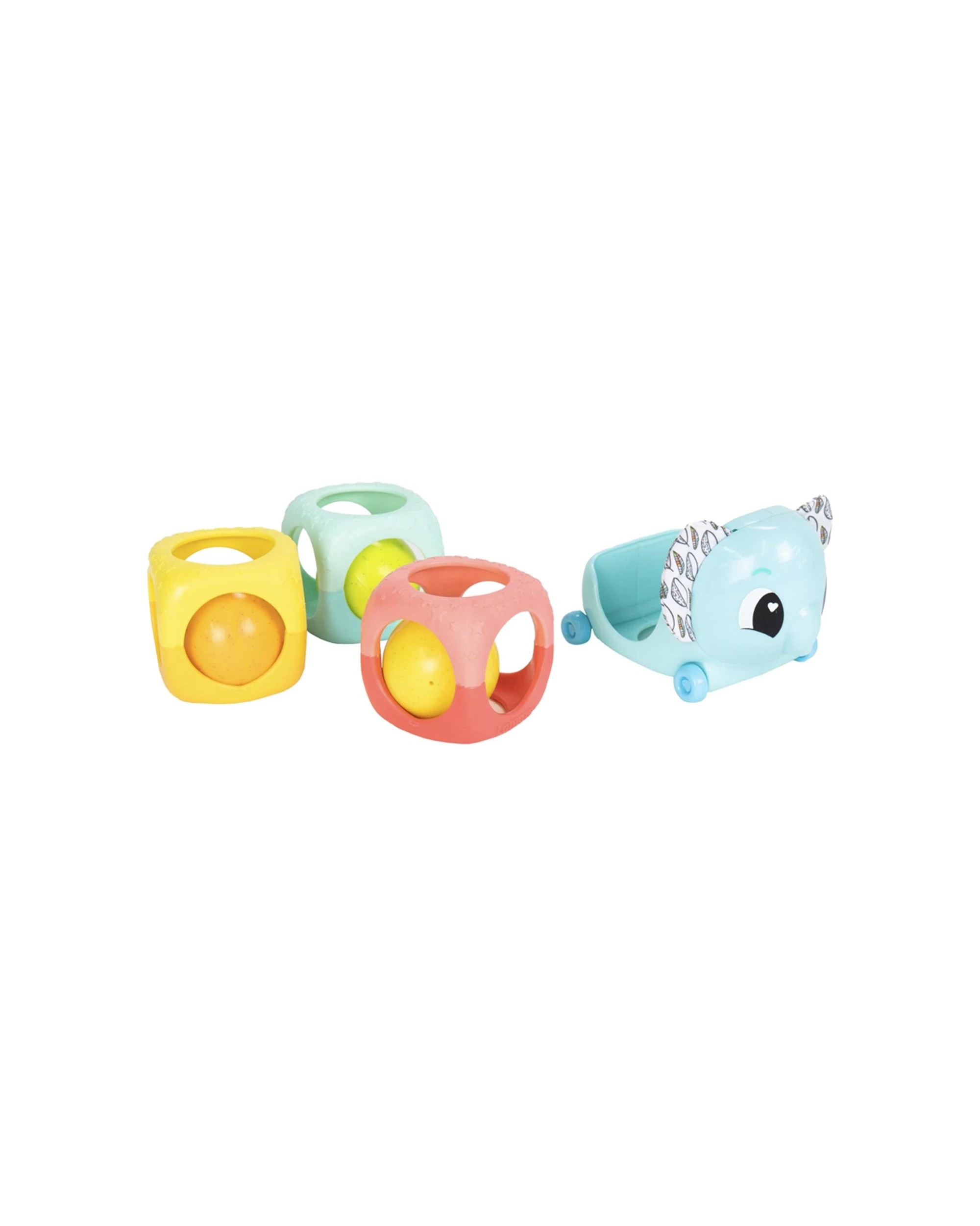 2 Lamaze Stack And Roll Lock And Block Baby Rattle Playtoy Set - Multi, 2 of 3