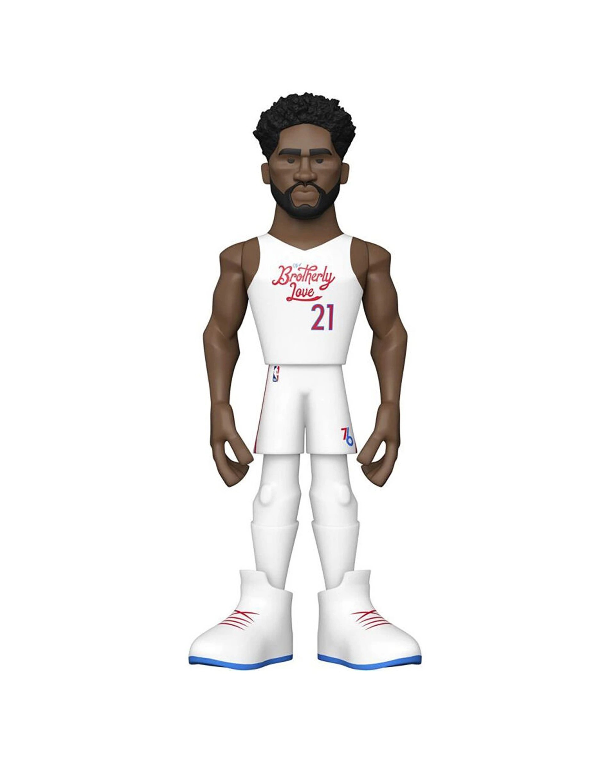 2 NBA Joel Embiid Action Figure 12 Inch Vinyl Toy Collectible 76ers Licensed - Gold, 2 of 3